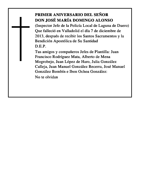 Don José María Domingo Alonso