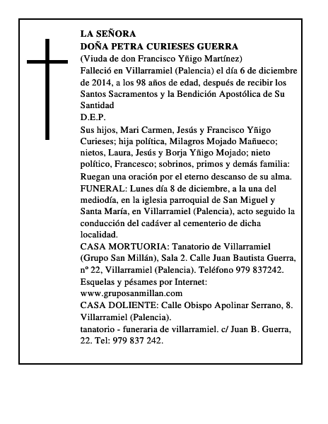 Doña Petra Curieses Guerra