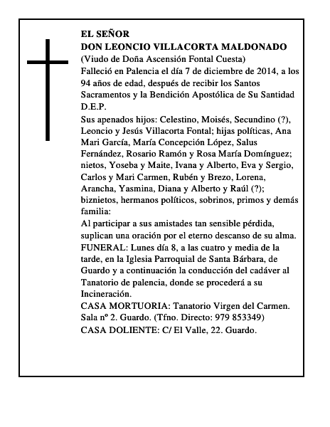 Don Leoncio Villacorta Maldonado