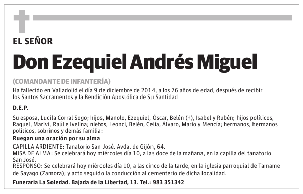 Don Ezequiel Andrés Miguel