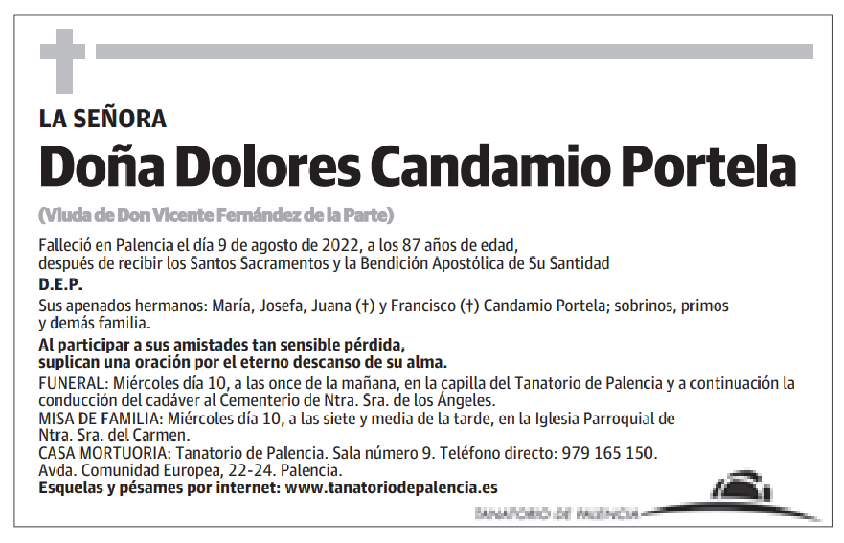 Doña Dolores Candamio Portela