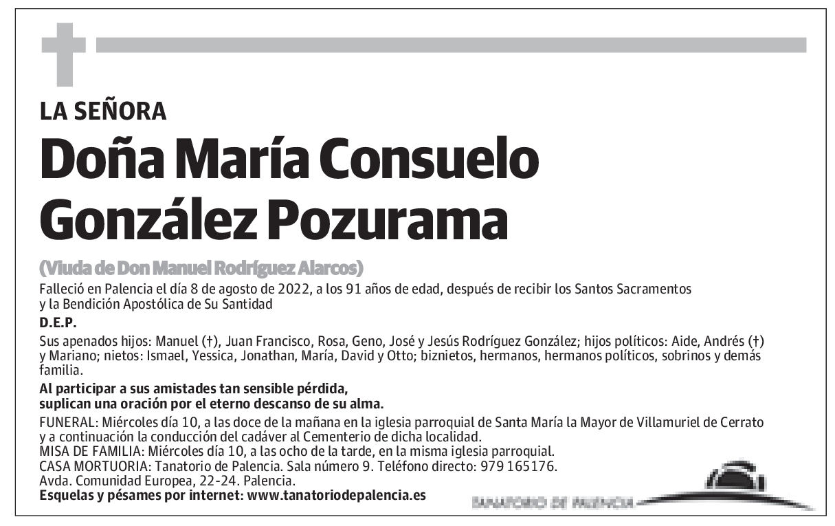 Doña María Consuelo González Pozurama