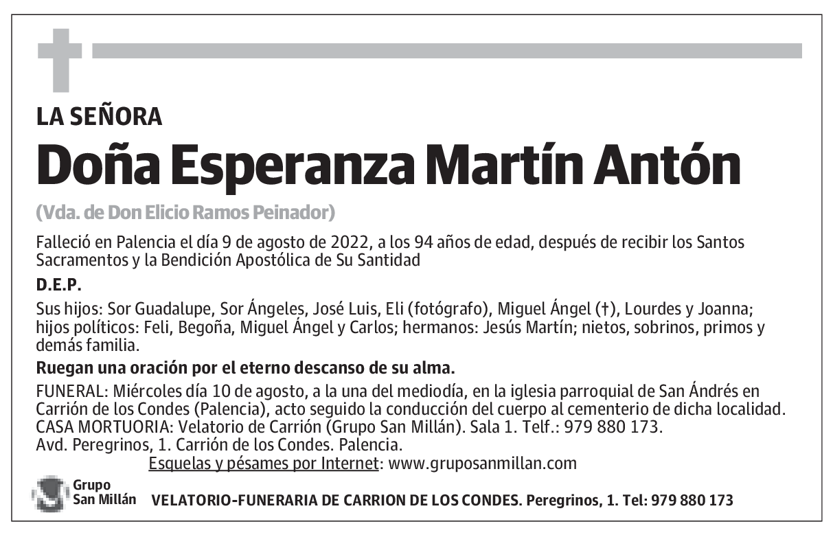 Doña Esperanza Martín Antón