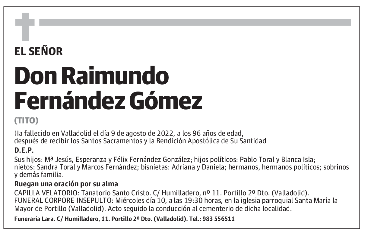 Don Raimundo Fernández Gómez