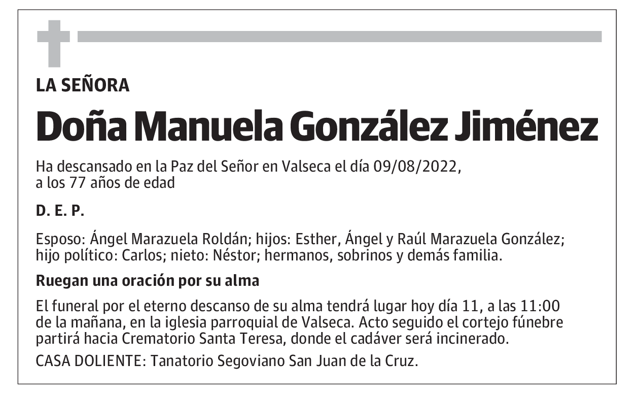 Doña Manuela González Jiménez