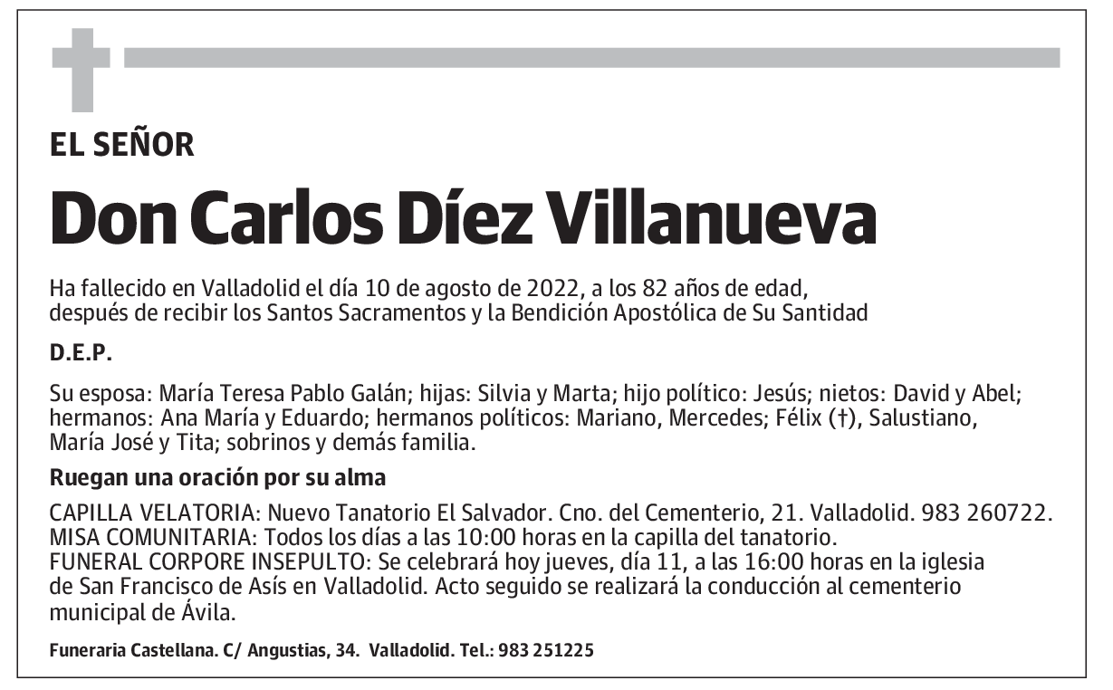 Don Carlos Díez Villanueva