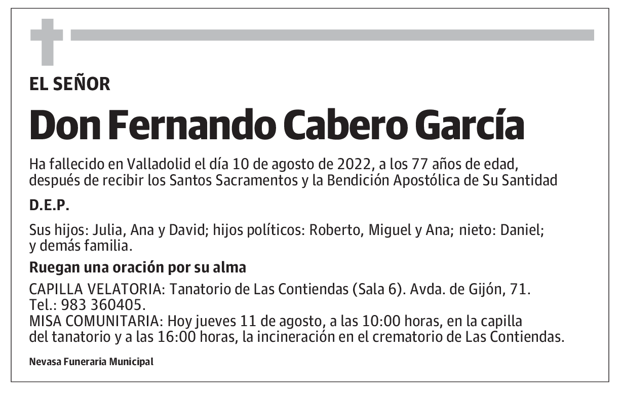 Don Fernando Cabero García