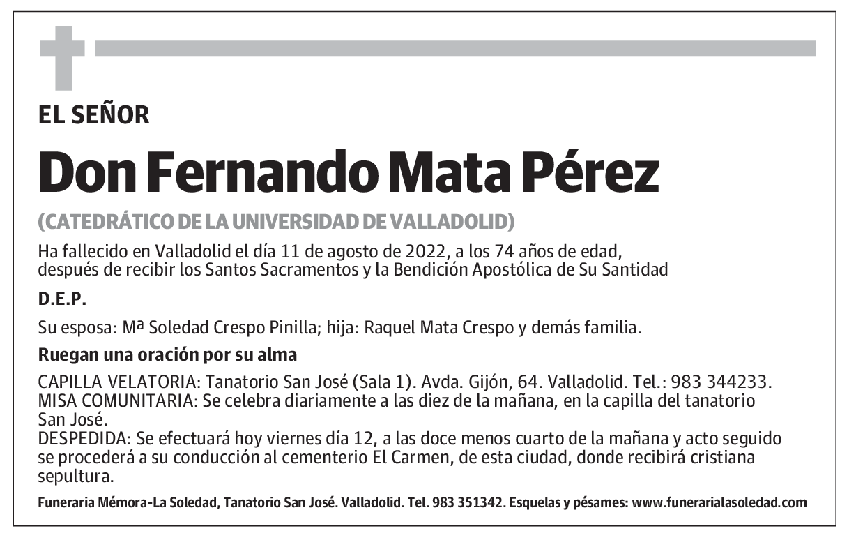 Don Fernando Mata Pérez