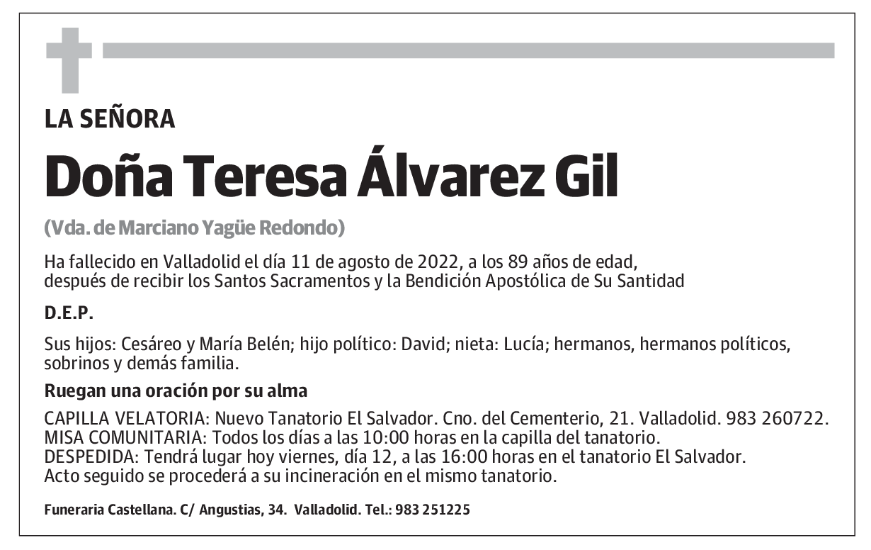 Doña Teresa Álvarez Gil