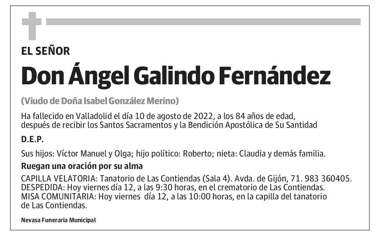Don Ángel Galindo Fernández