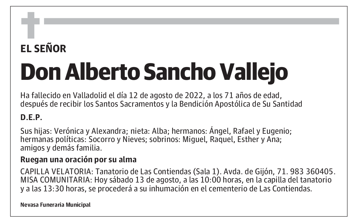 Don Alberto Sancho Vallejo