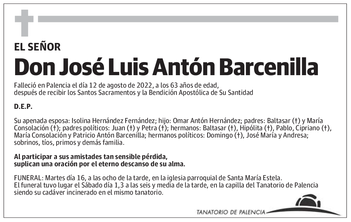 Don José Luis Antón Barcenilla