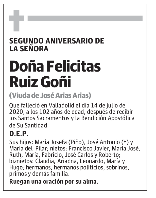 Doña Felícitas Ruiz Goñi