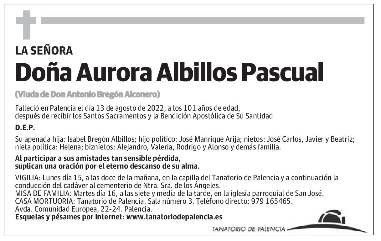 Doña Aurora Albillos Pascual