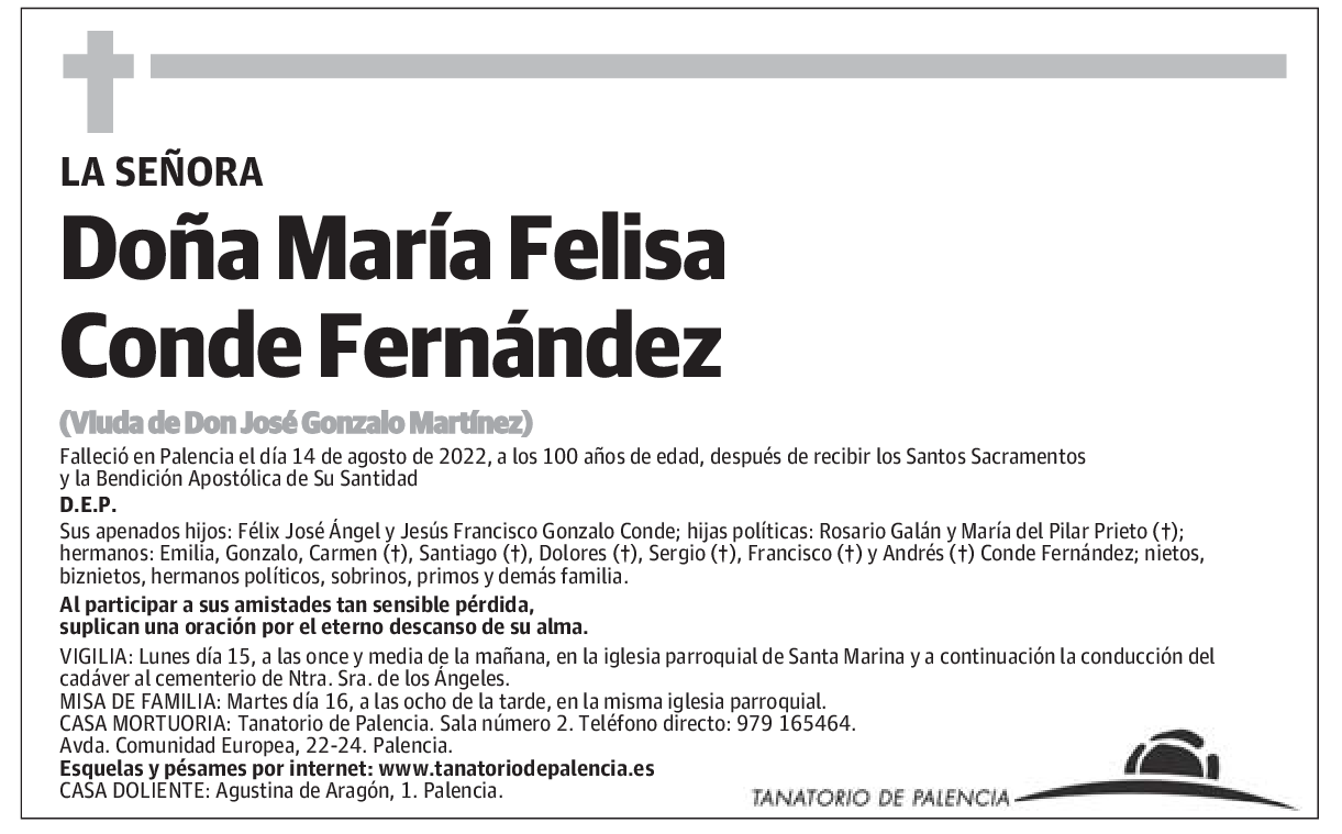 Doña María Felisa Conde Fernández