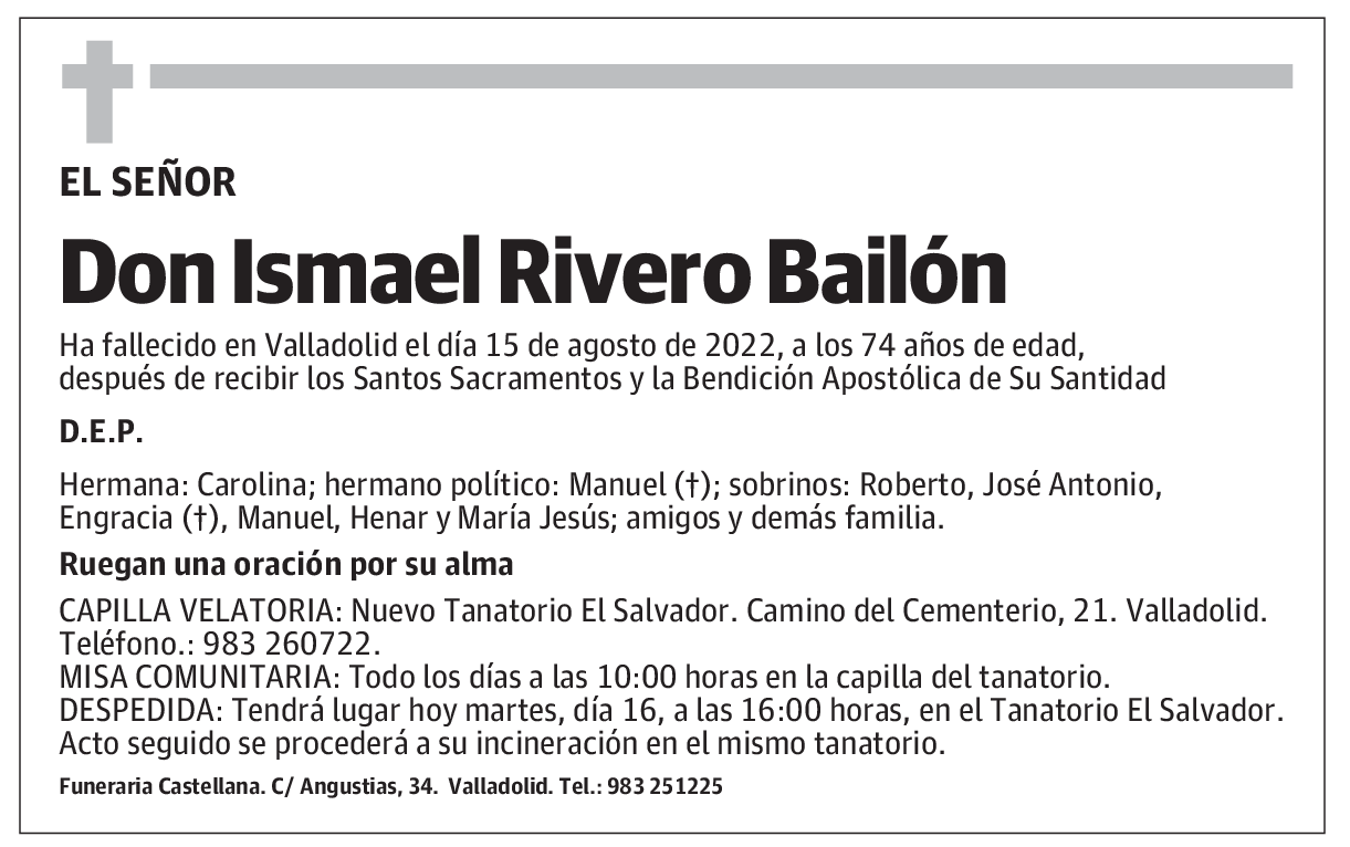 Don Ismael Rivero Bailón