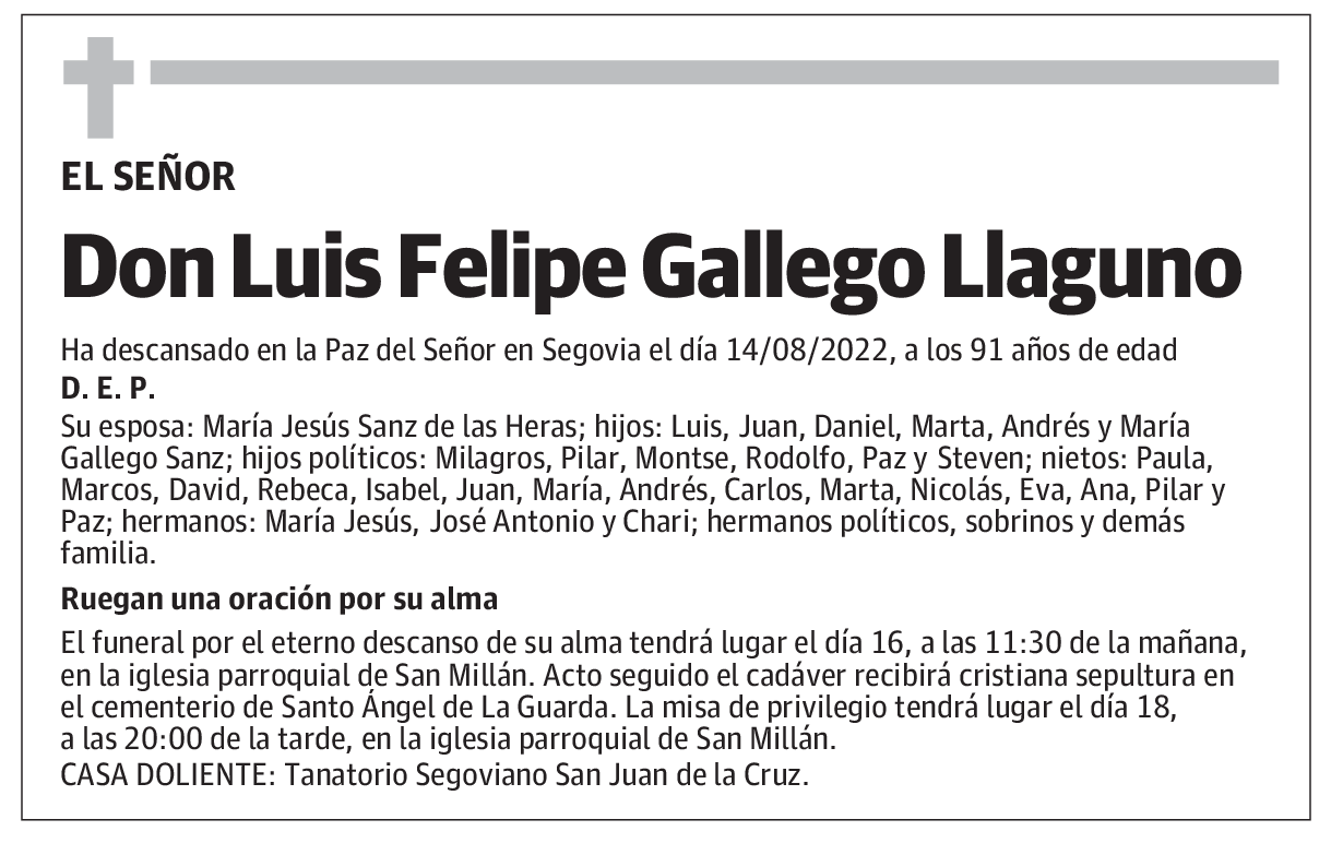 Don Luis Felipe Gallego Llaguno