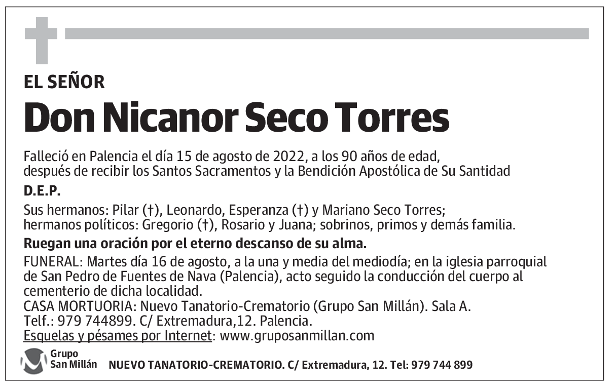 Don Nicanor Seco Torres