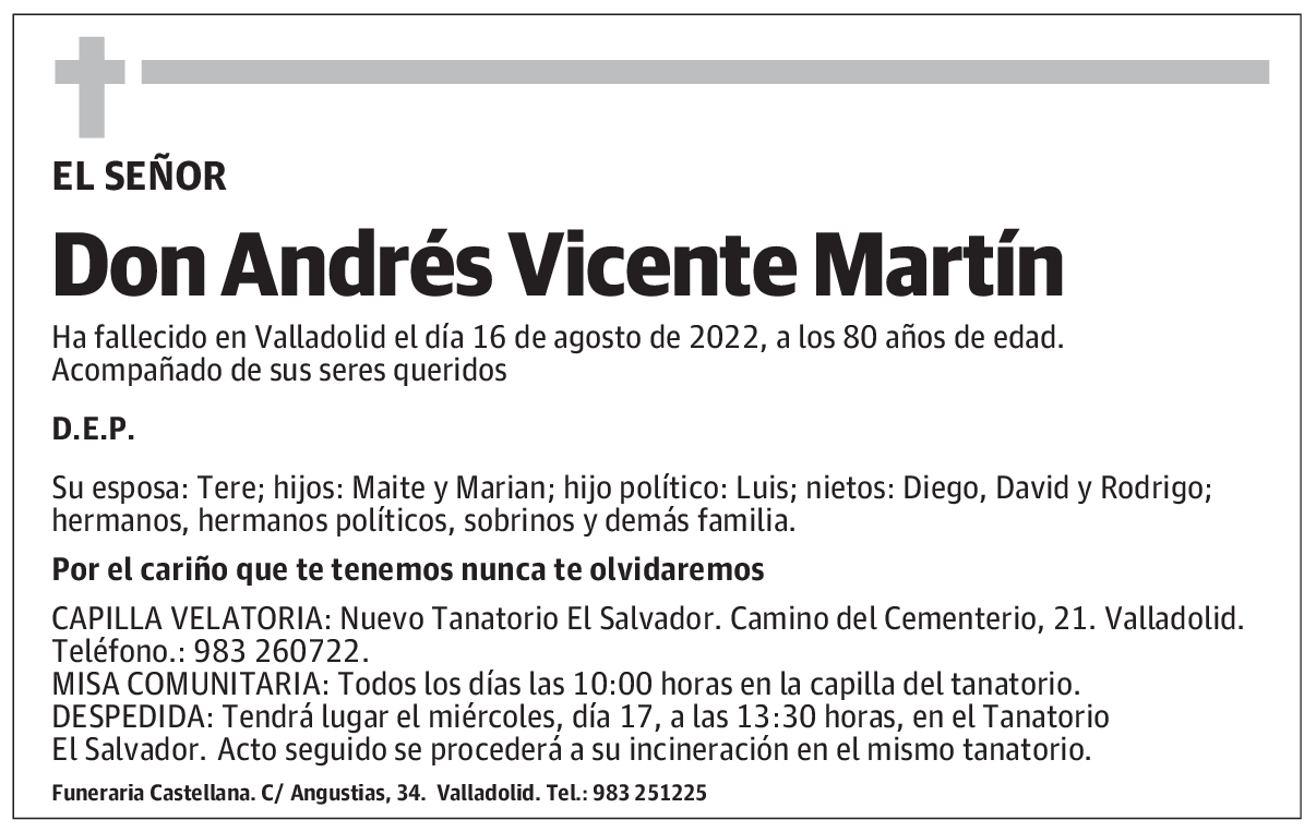 Don Andrés Vicente Martín