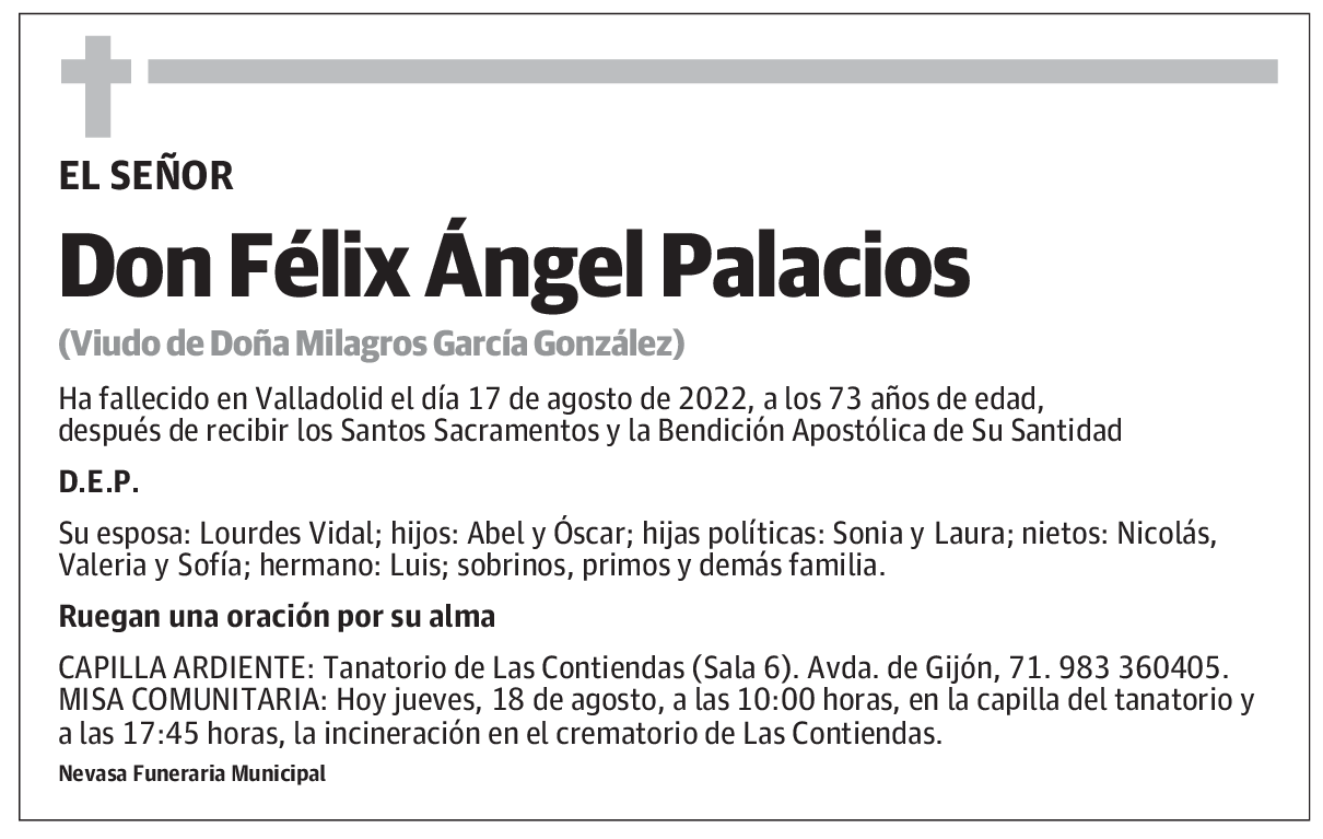 Don Félix Ángel Palacios