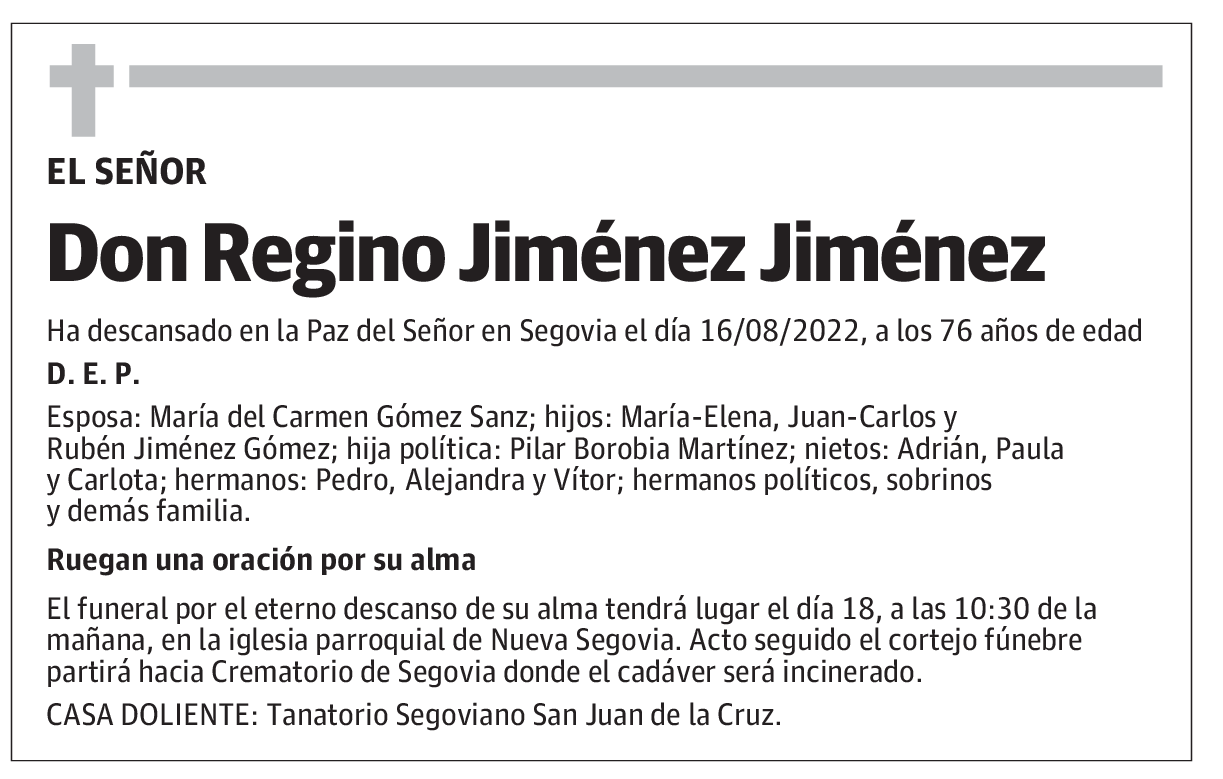 Don Regino Jiménez Jiménez