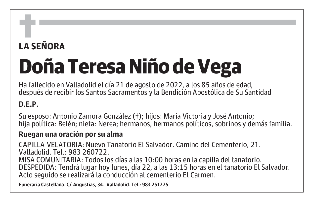 Doña Teresa Niño de Vega