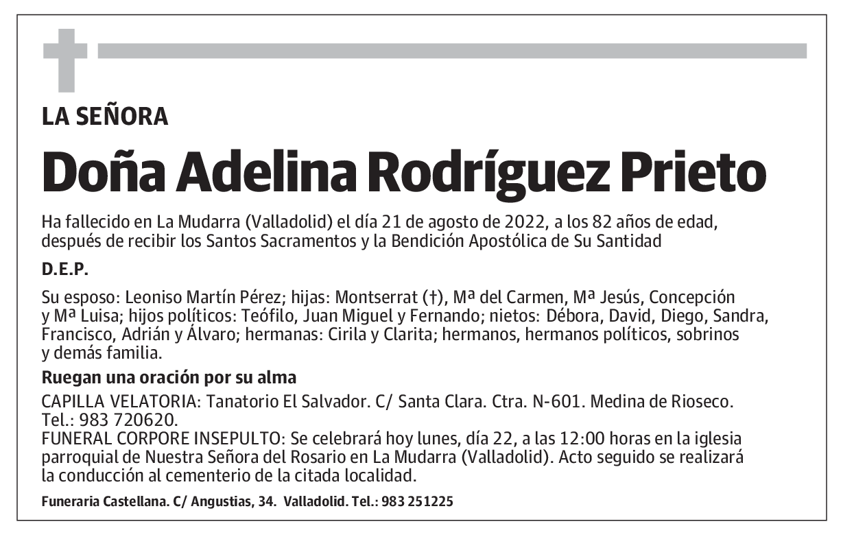 Doña Adelina Rodríguez Prieto
