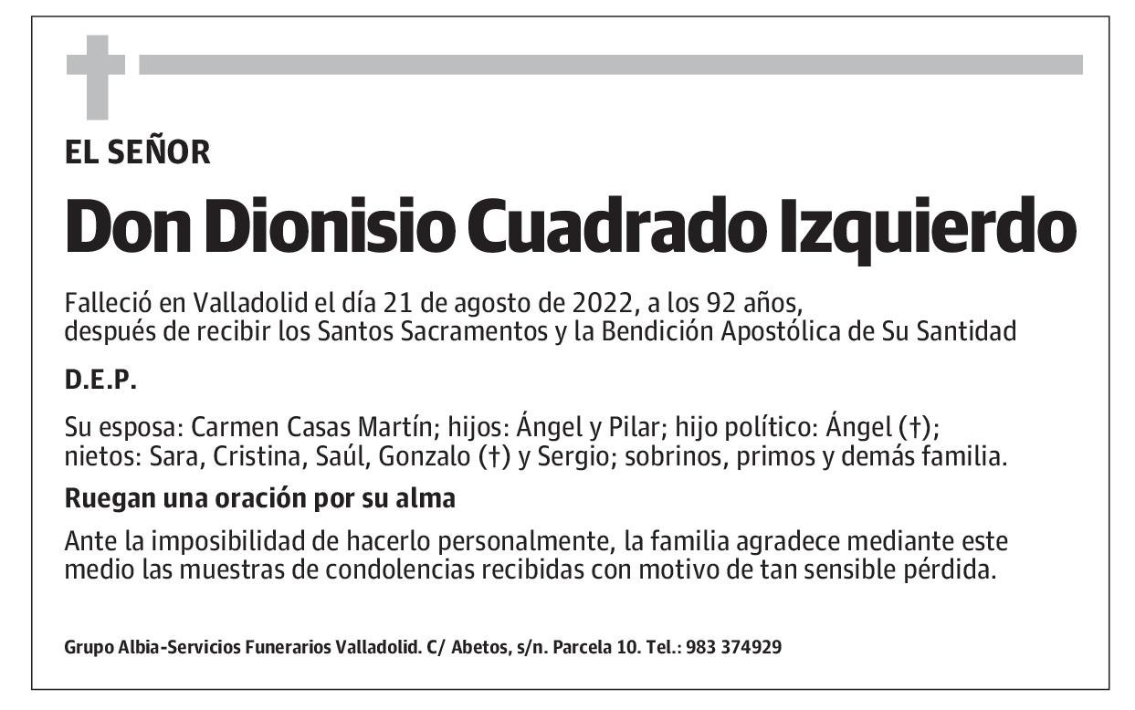 Dionisio Cuadrado Izquierdo