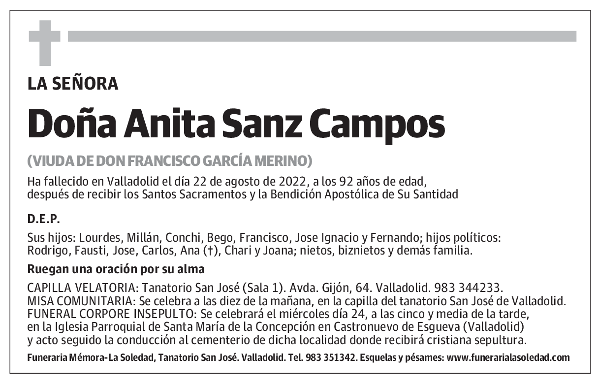 Doña Anita Sanz Campos