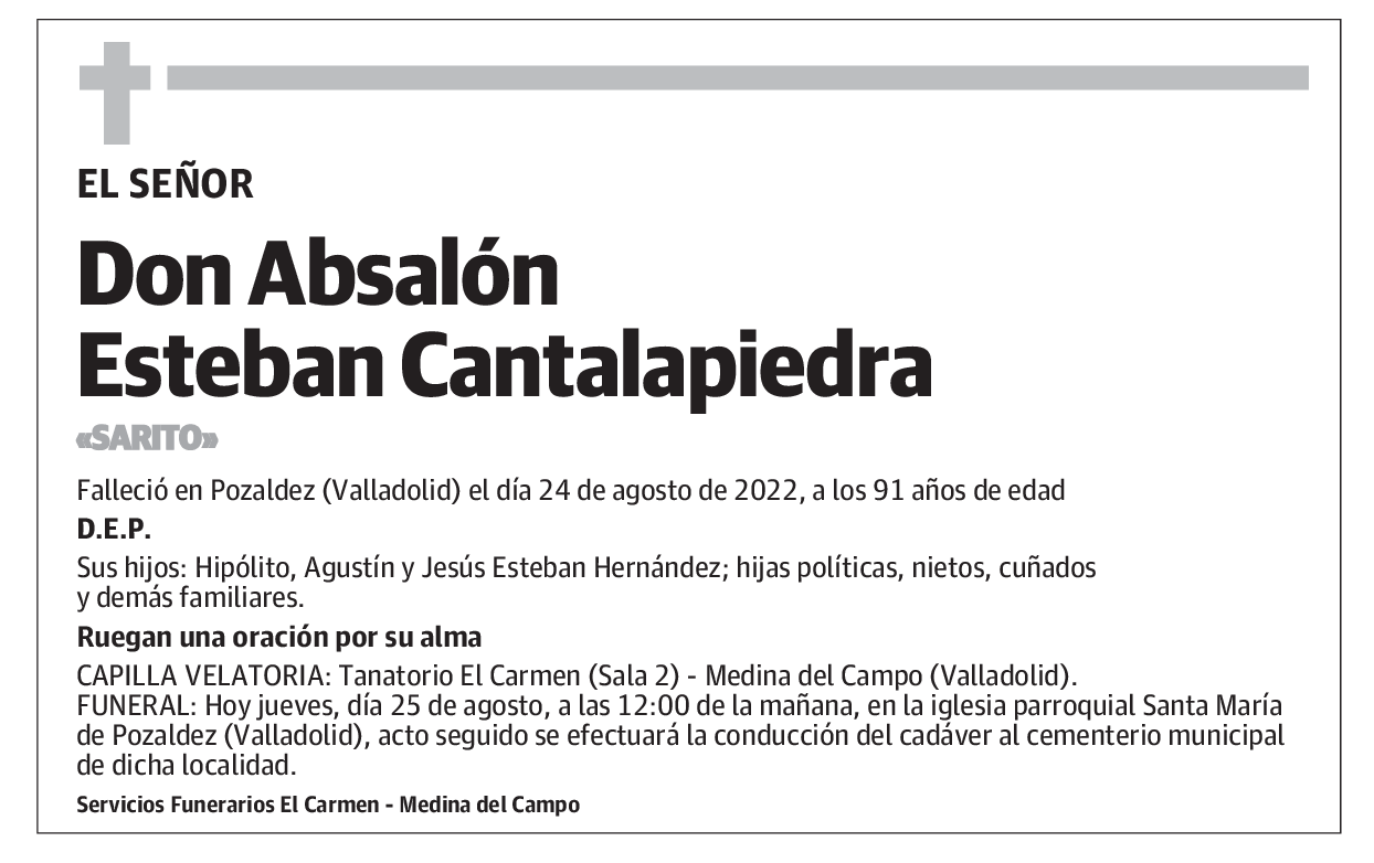 Absalón Esteban Cantalapiedra