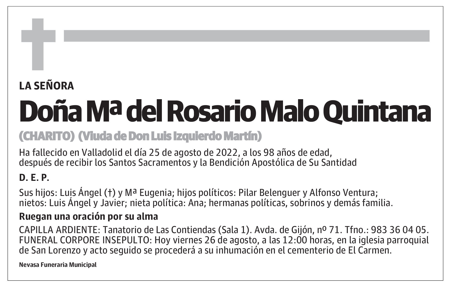 Mª del Rosario Malo Quintana