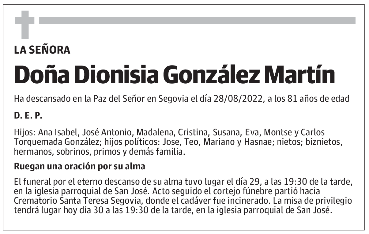 Dionisia González Martín