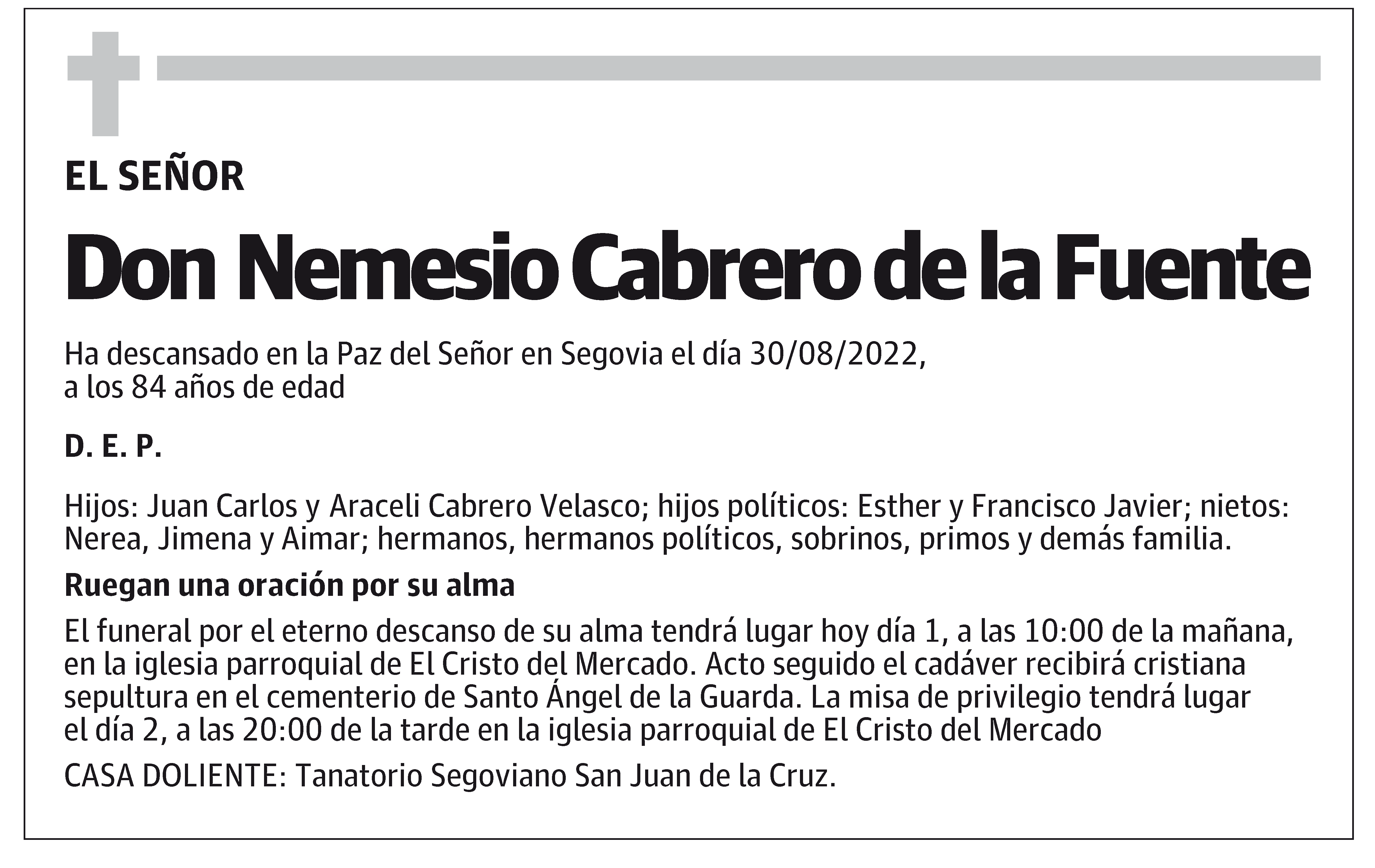 Nemesio Cabrero de la Fuente
