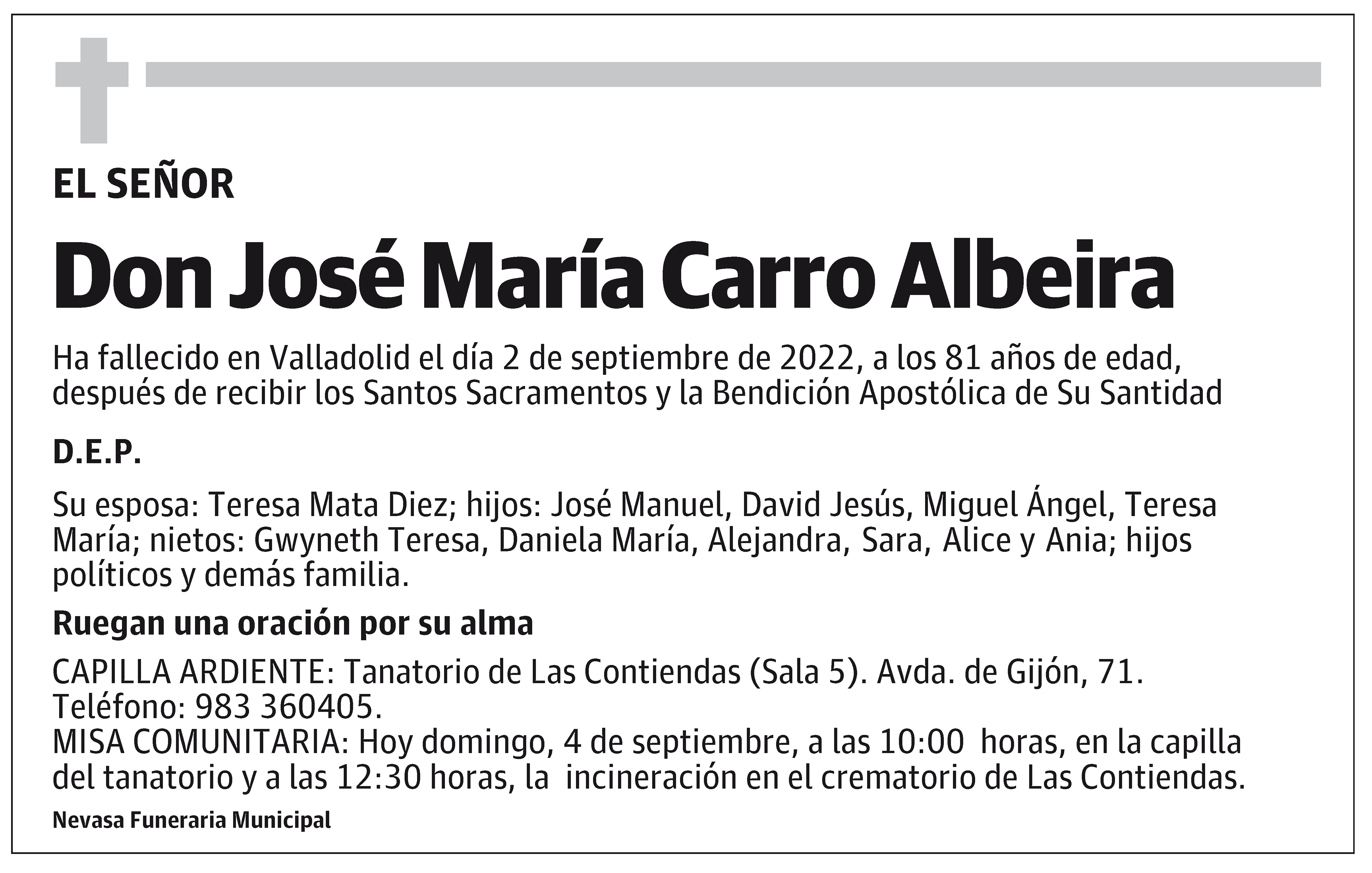 José María Carro Albeira