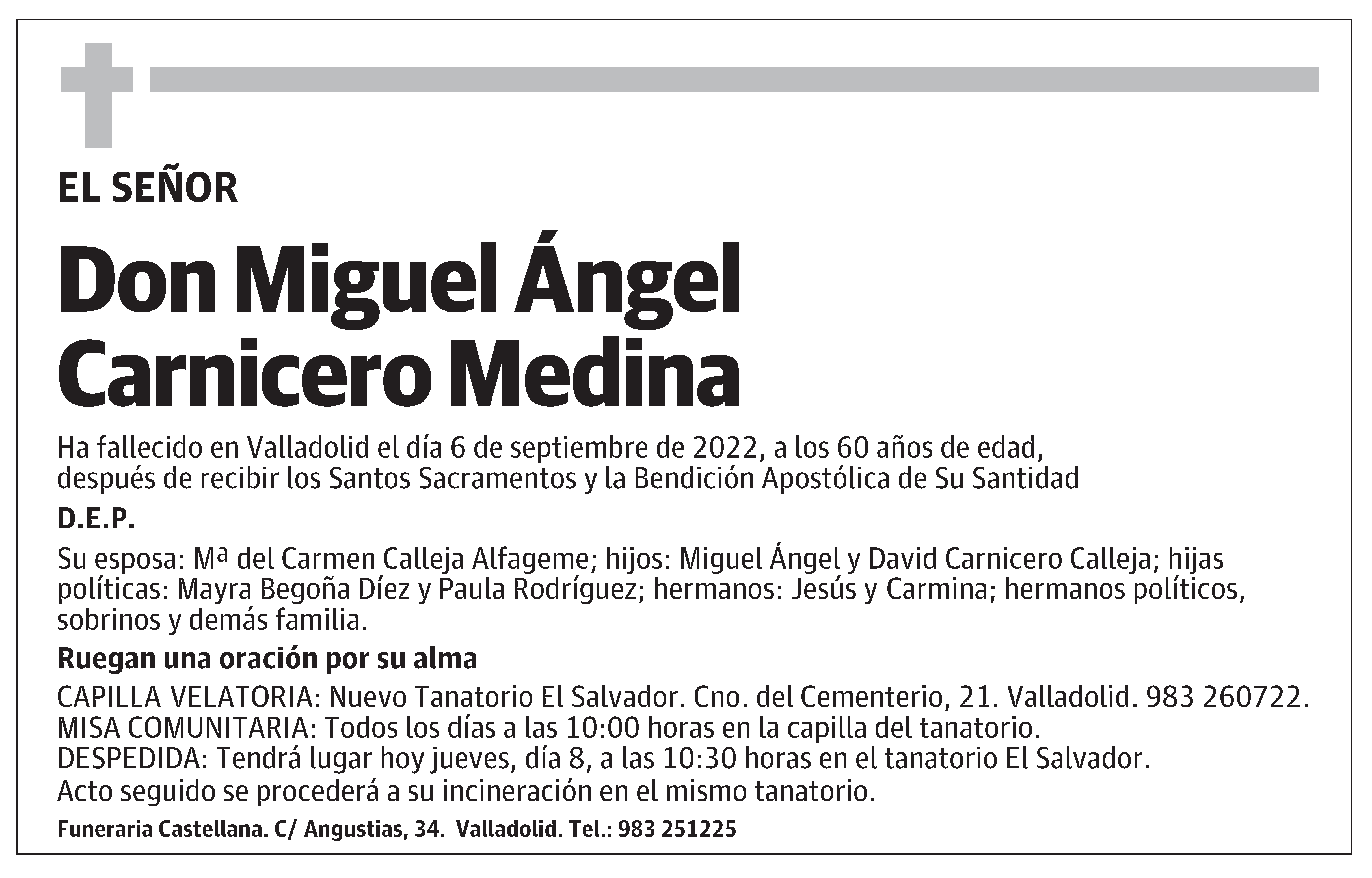 Don Miguel Ángel Carnicero Medina