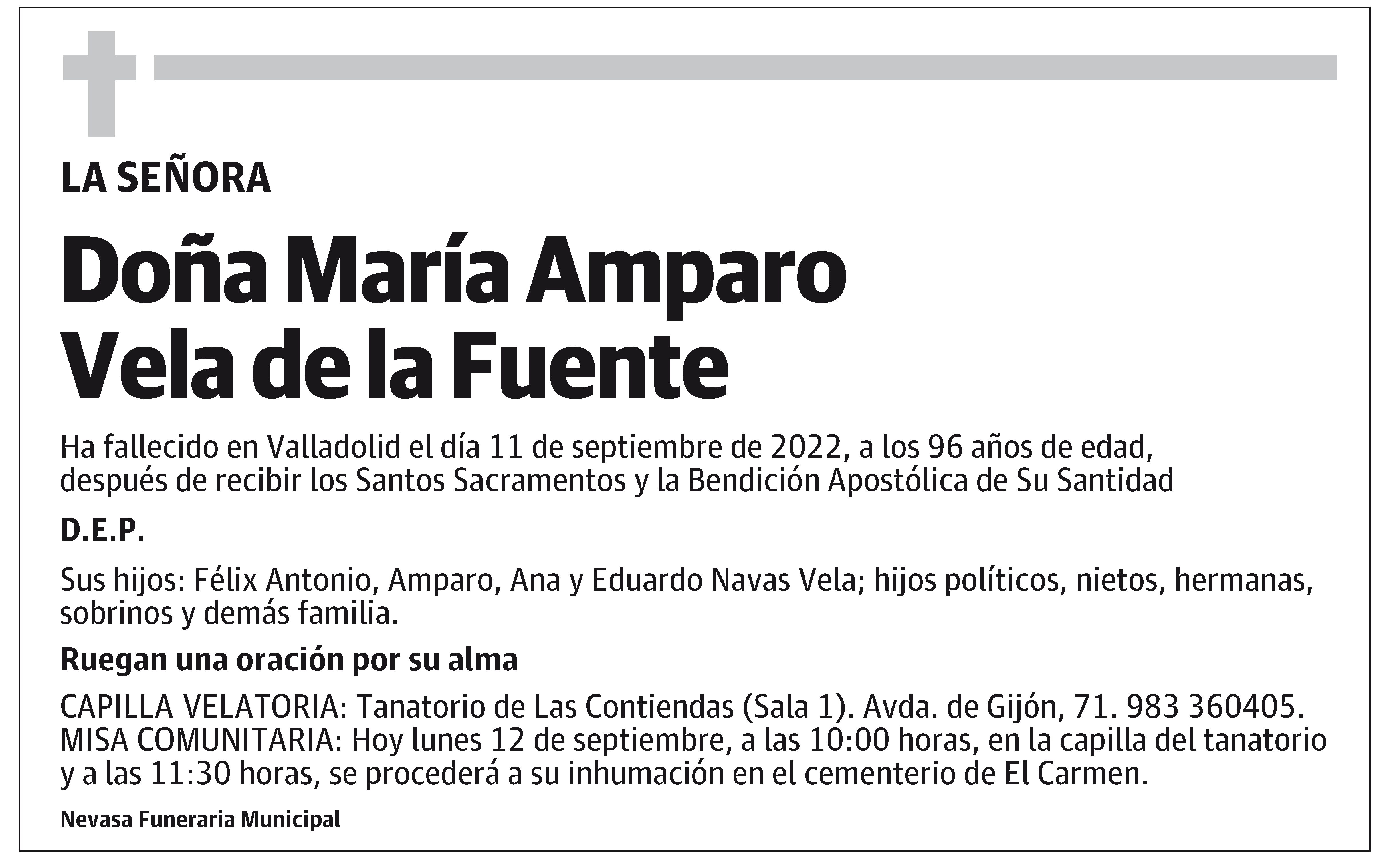 María Amparo Vela de la Fuente