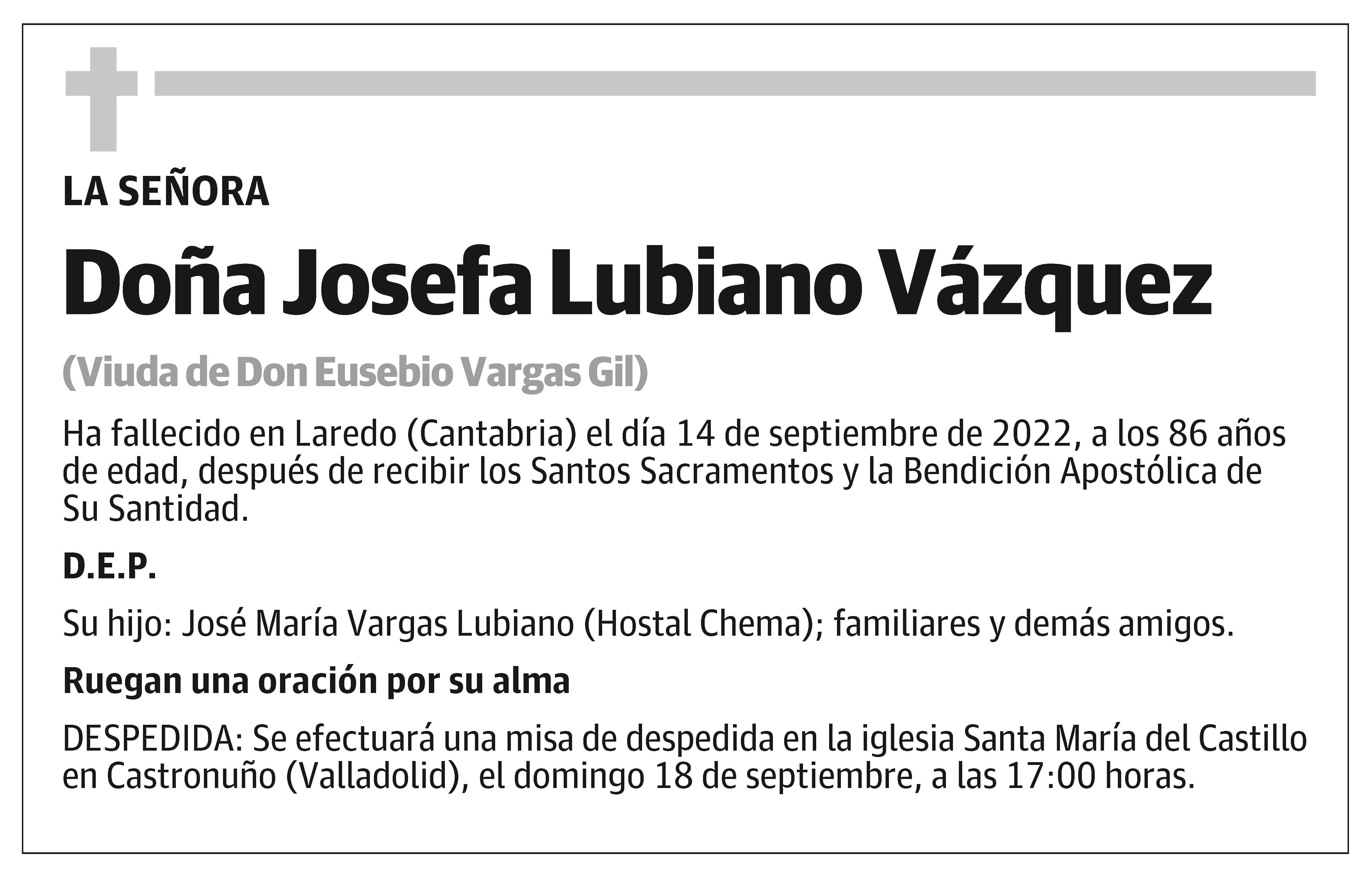 Josefa Lubiano Vázquez