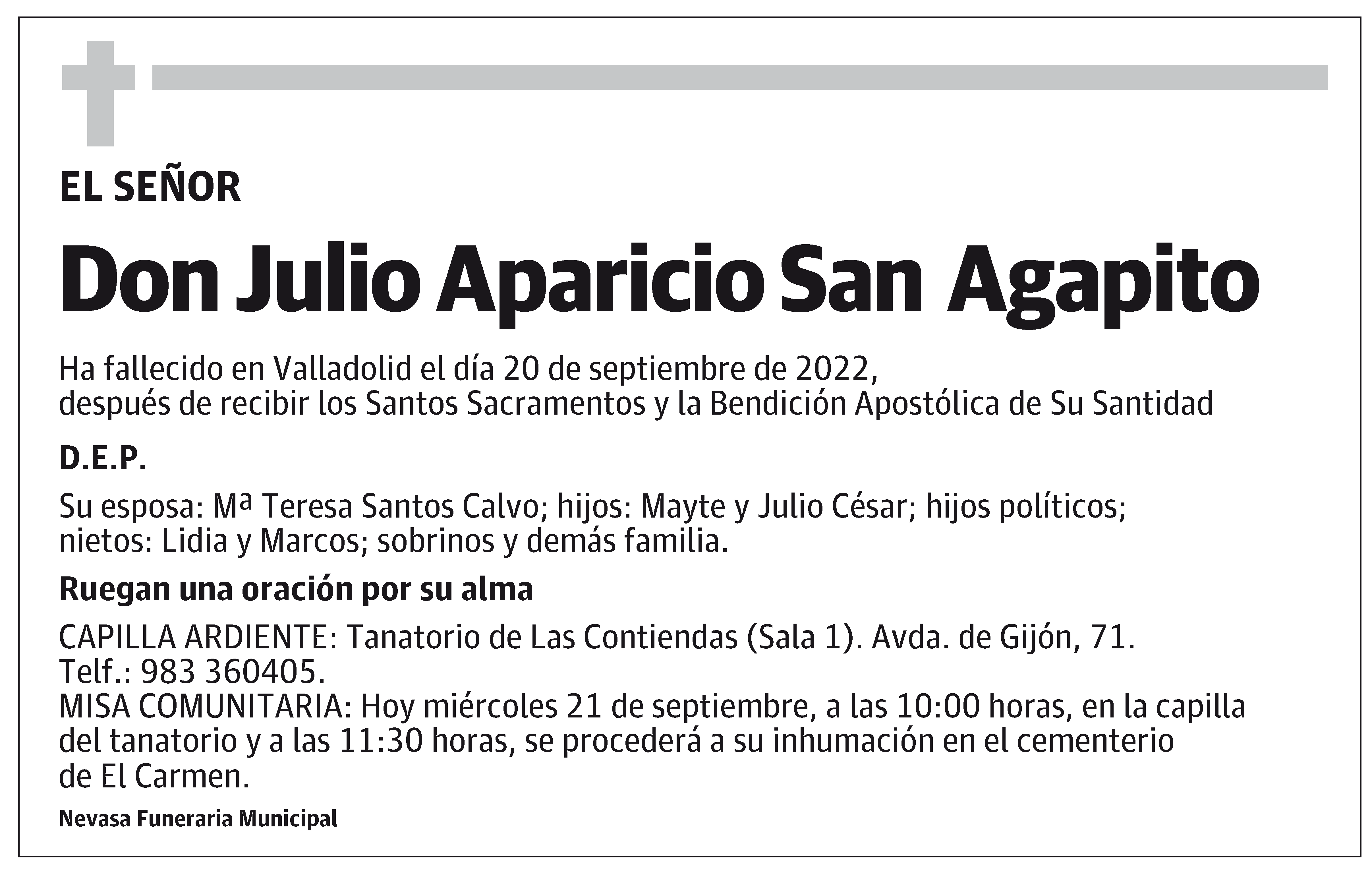 Julio Aparicio San Agapito