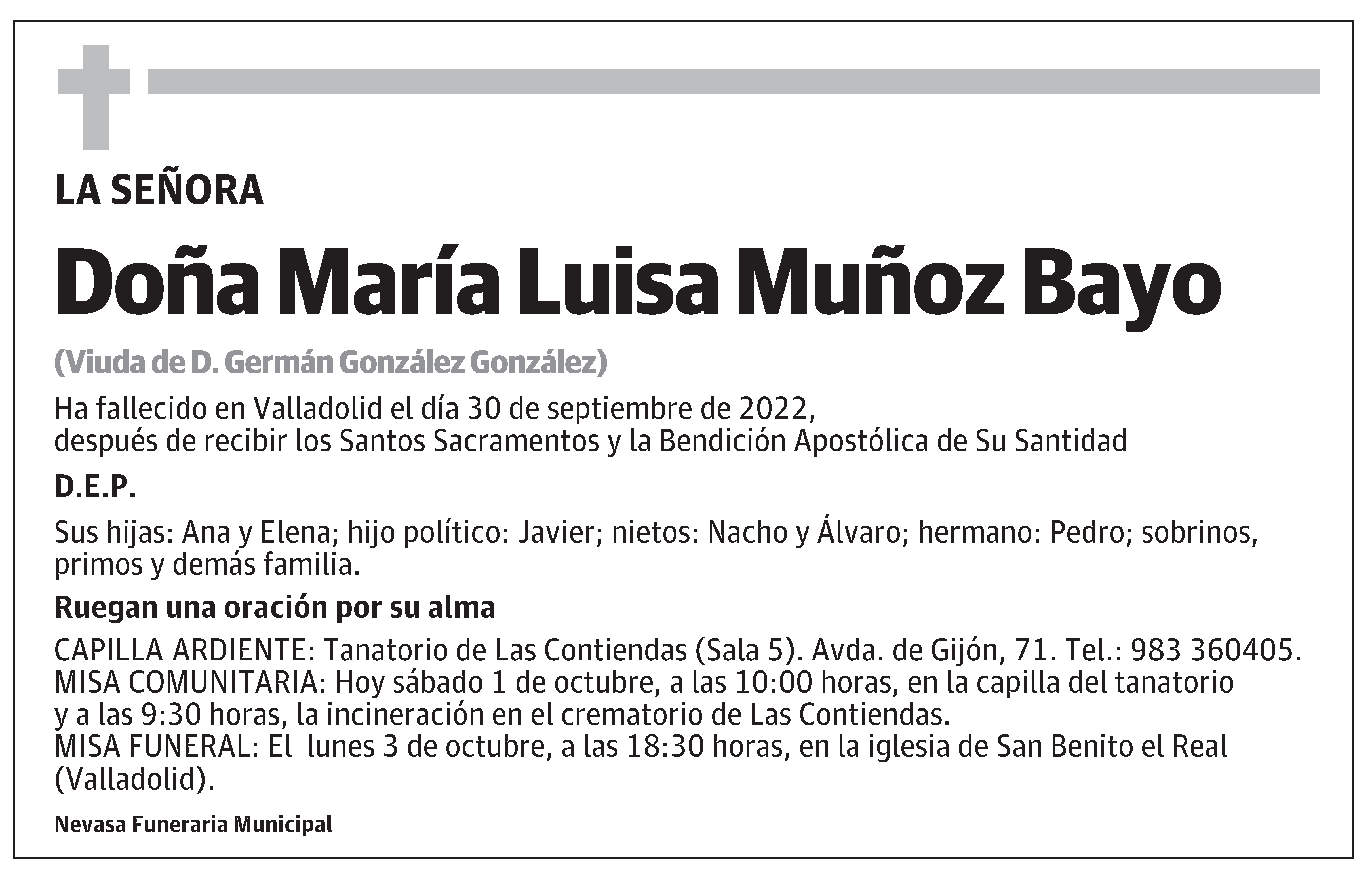 María Luisa Muñoz Bayo