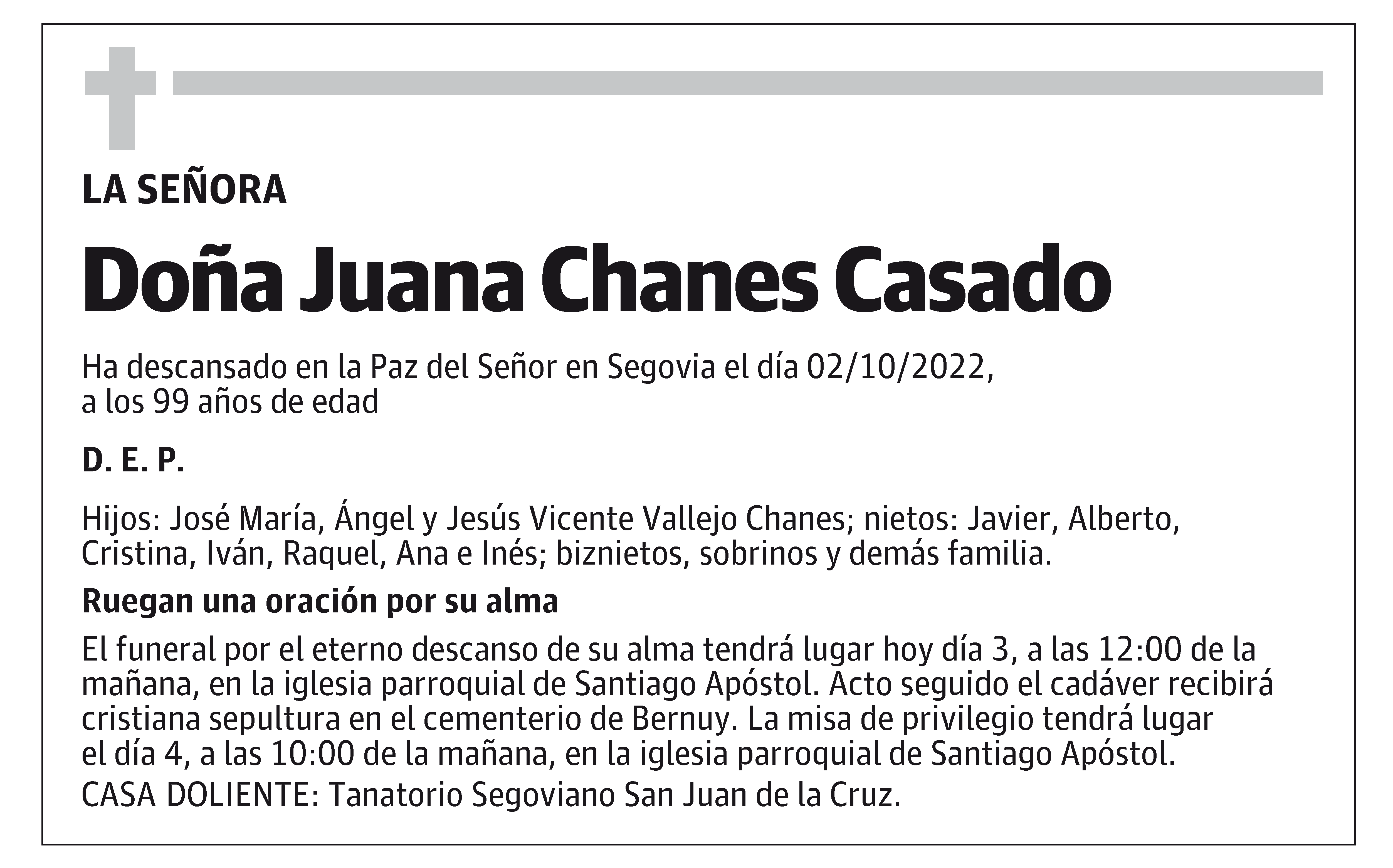 Juana Chanes Casado