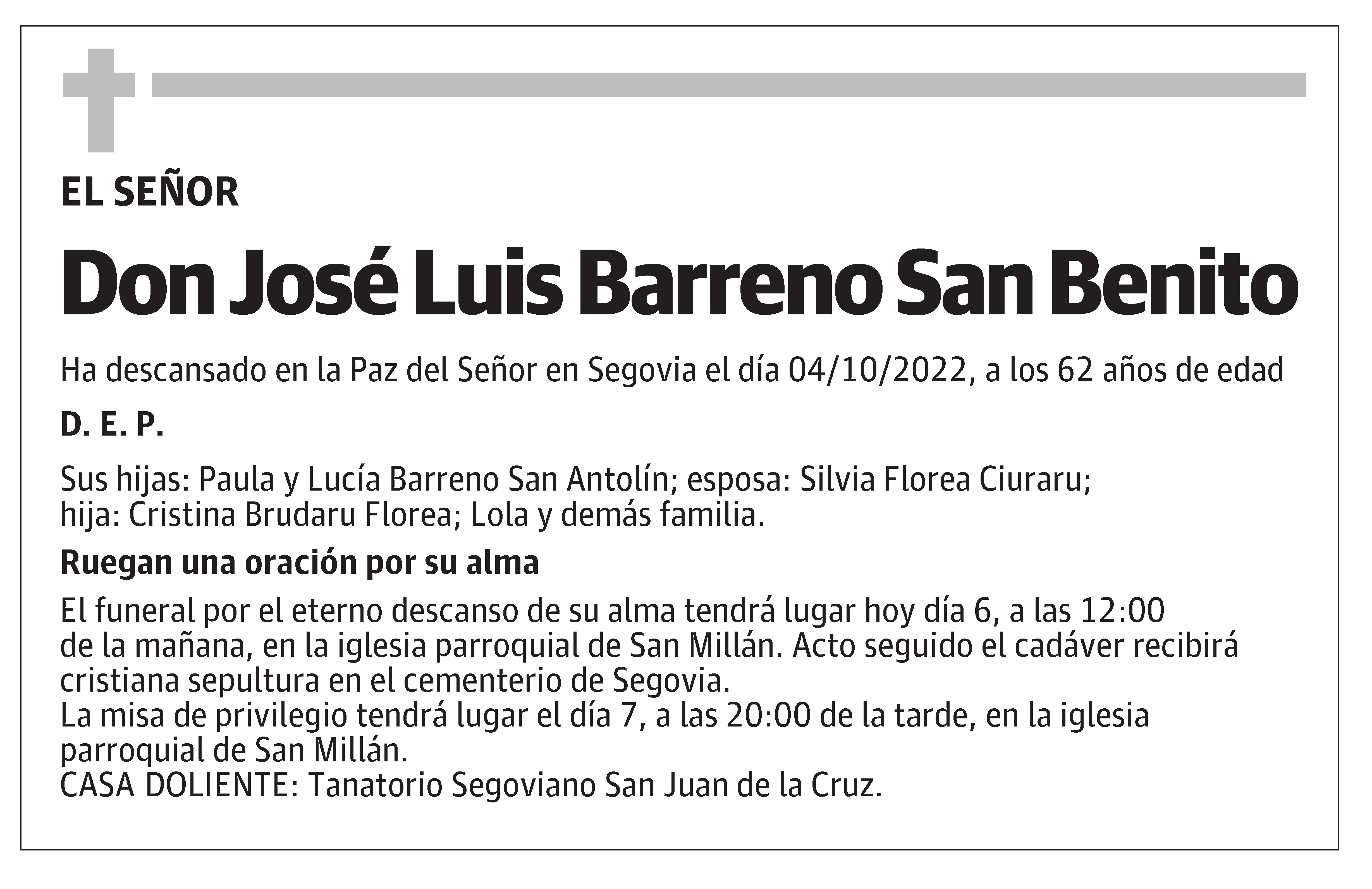 José Luis Barreno San Benito