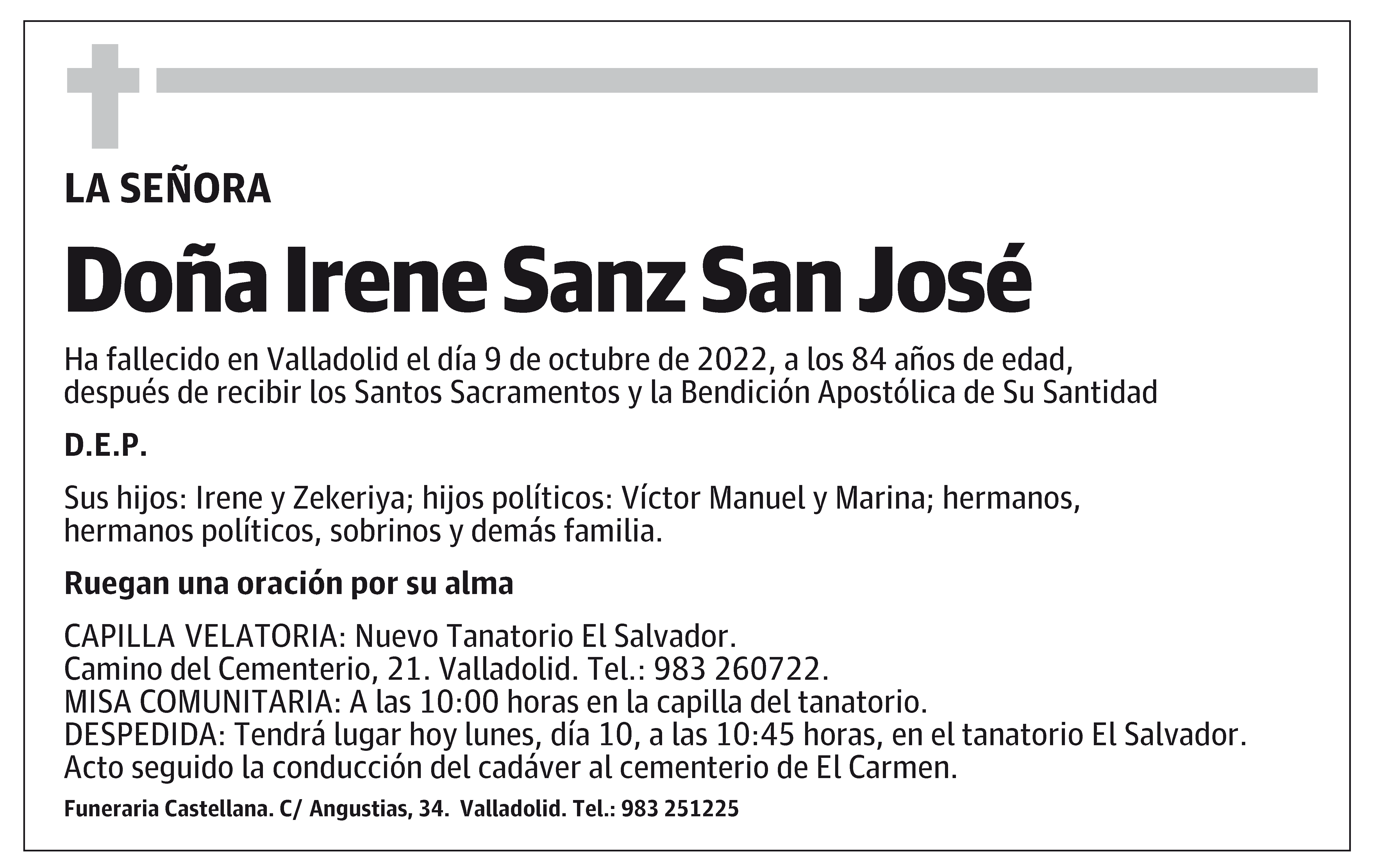 Irene Sanz San José