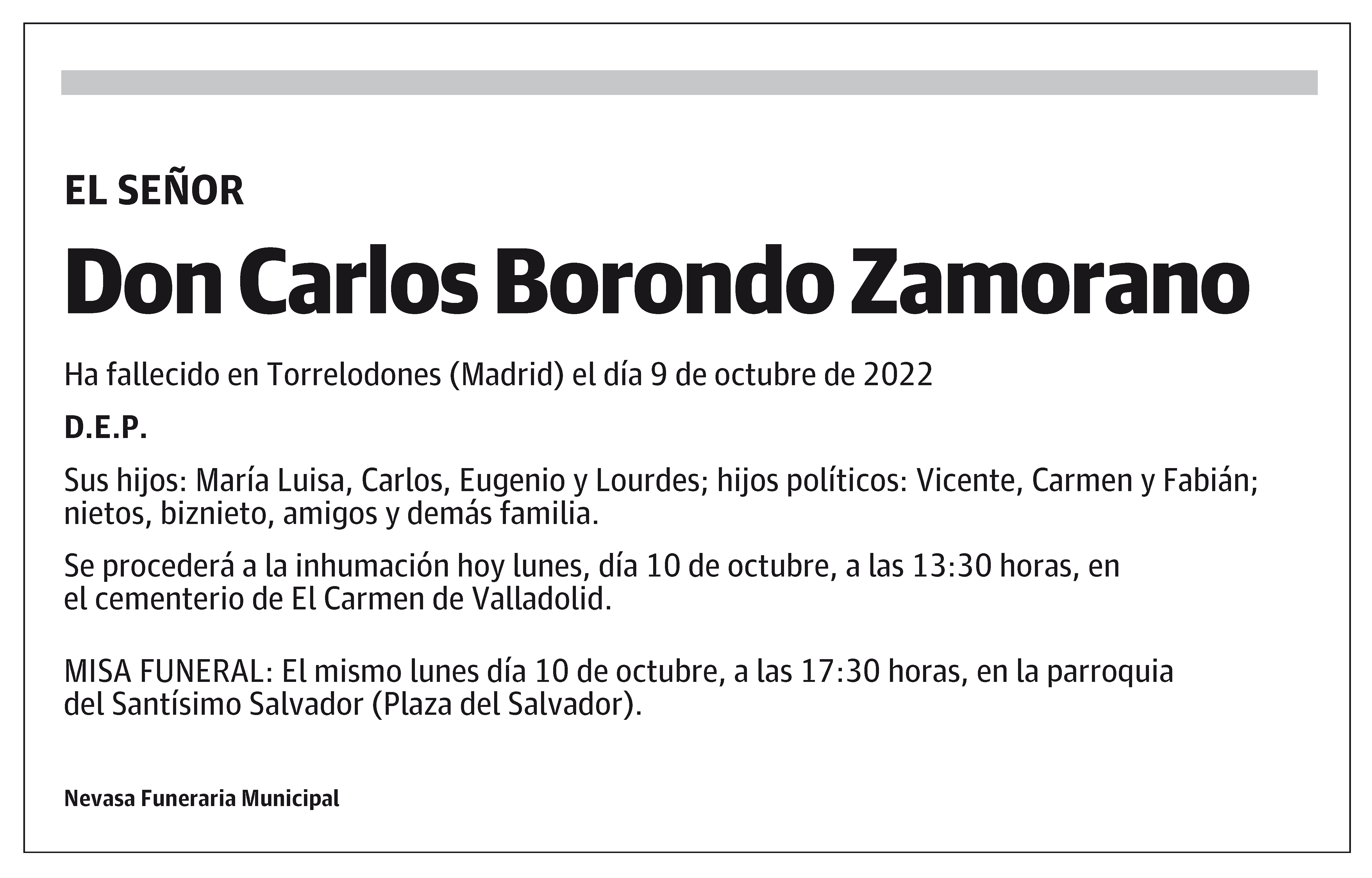 Carlos Borondo Zamorano