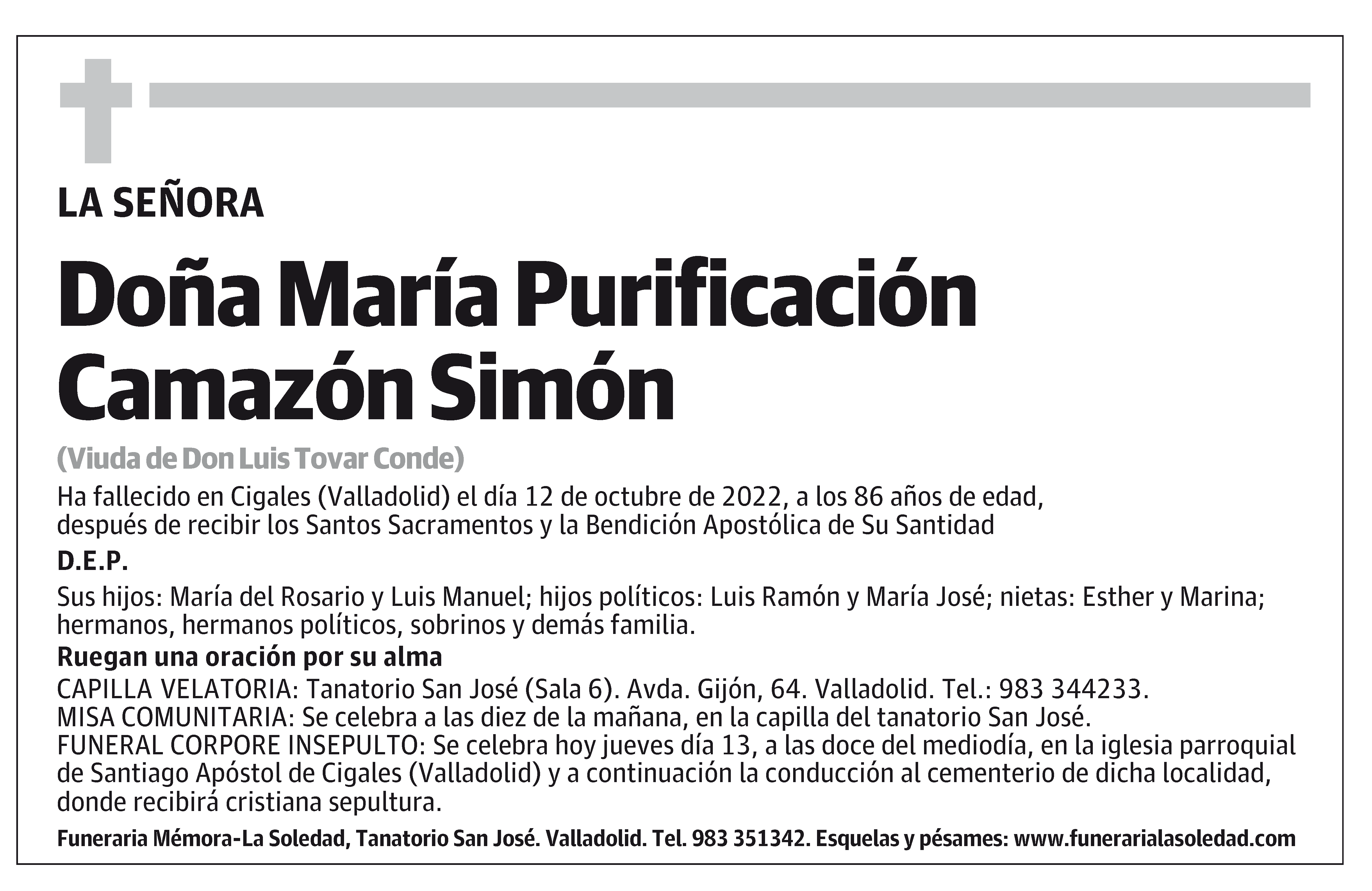 María Purificación Camazón Simón