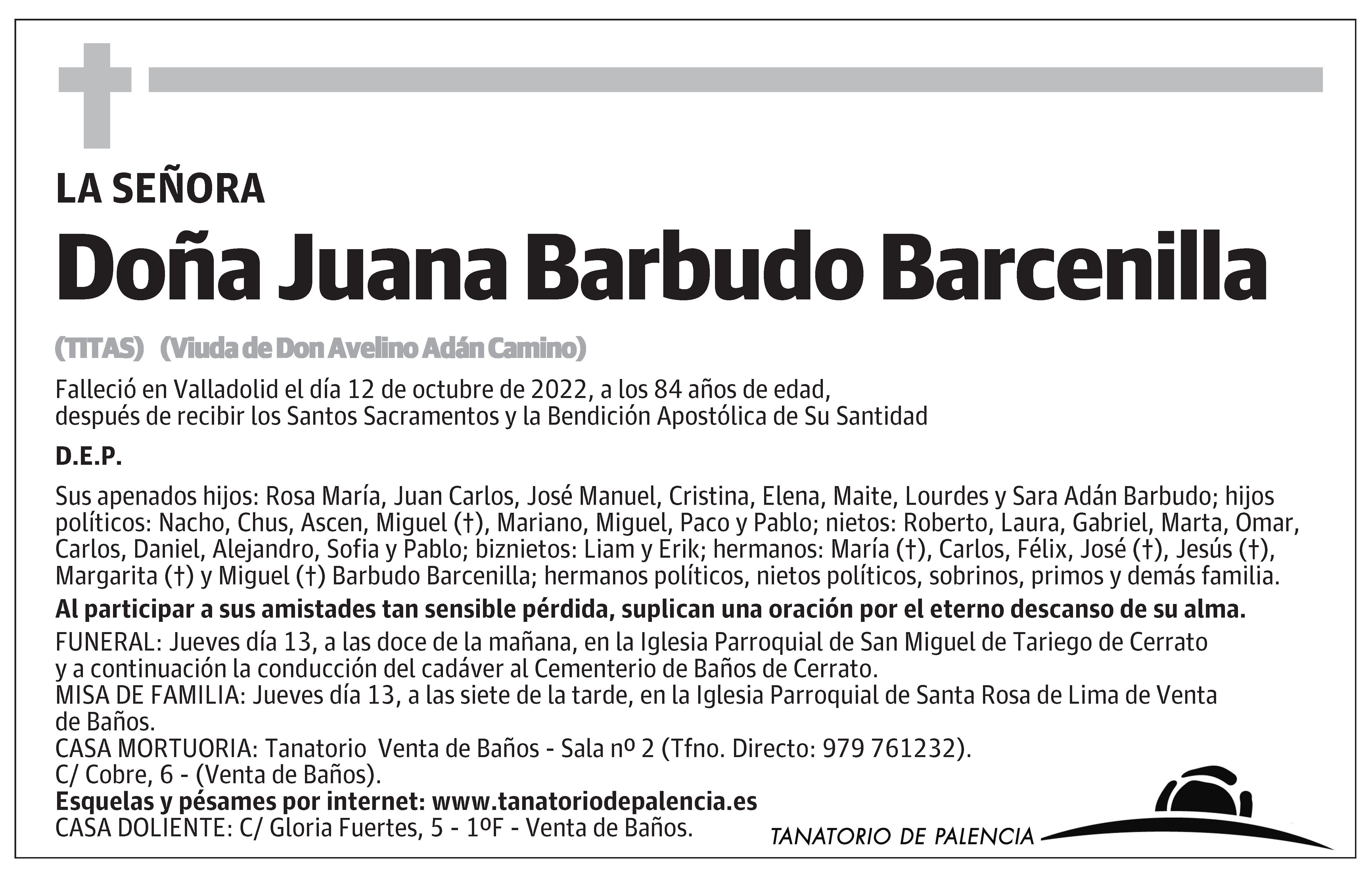 Juana Barbudo Barcenilla
