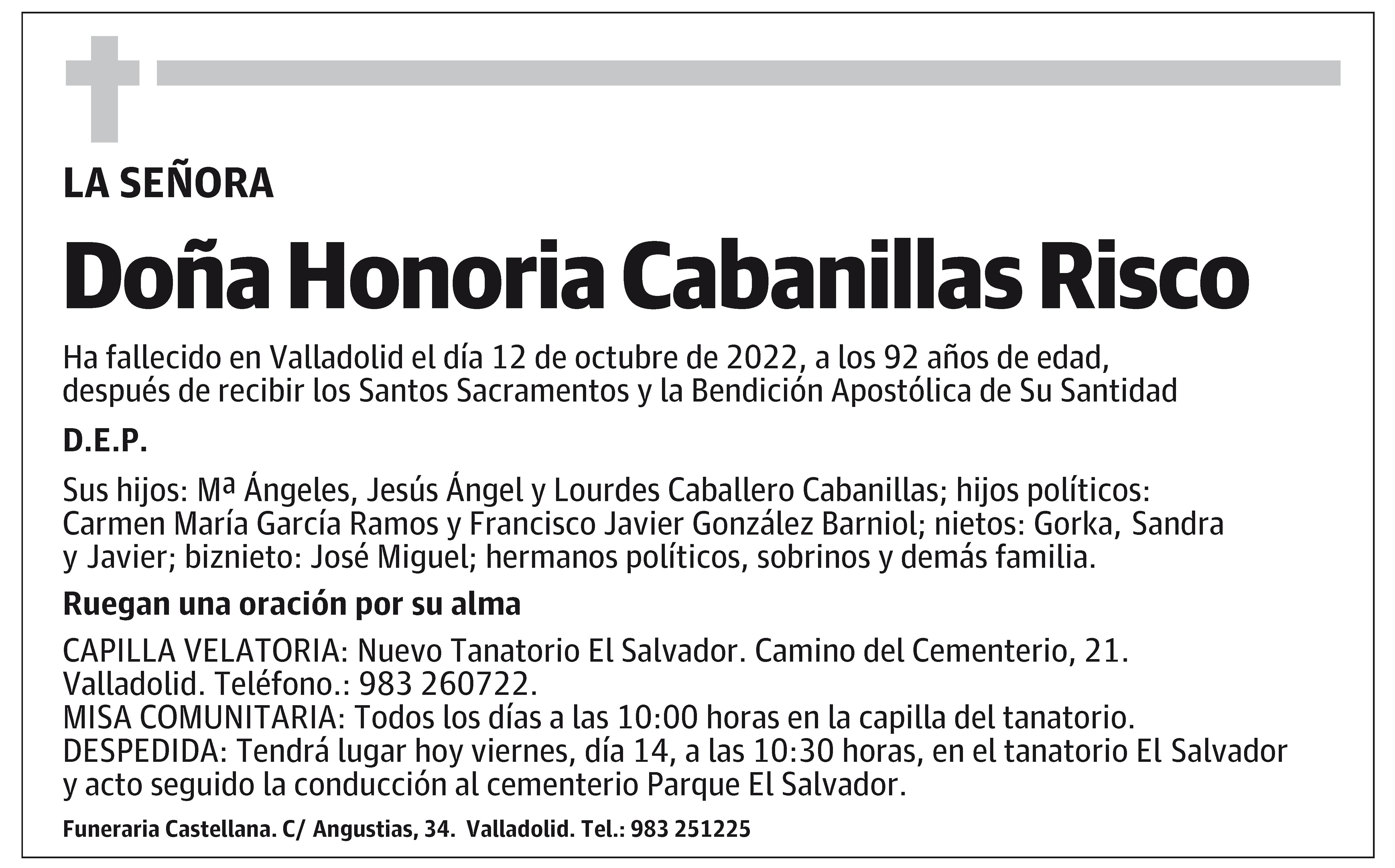 Honoria Cabanillas Risco