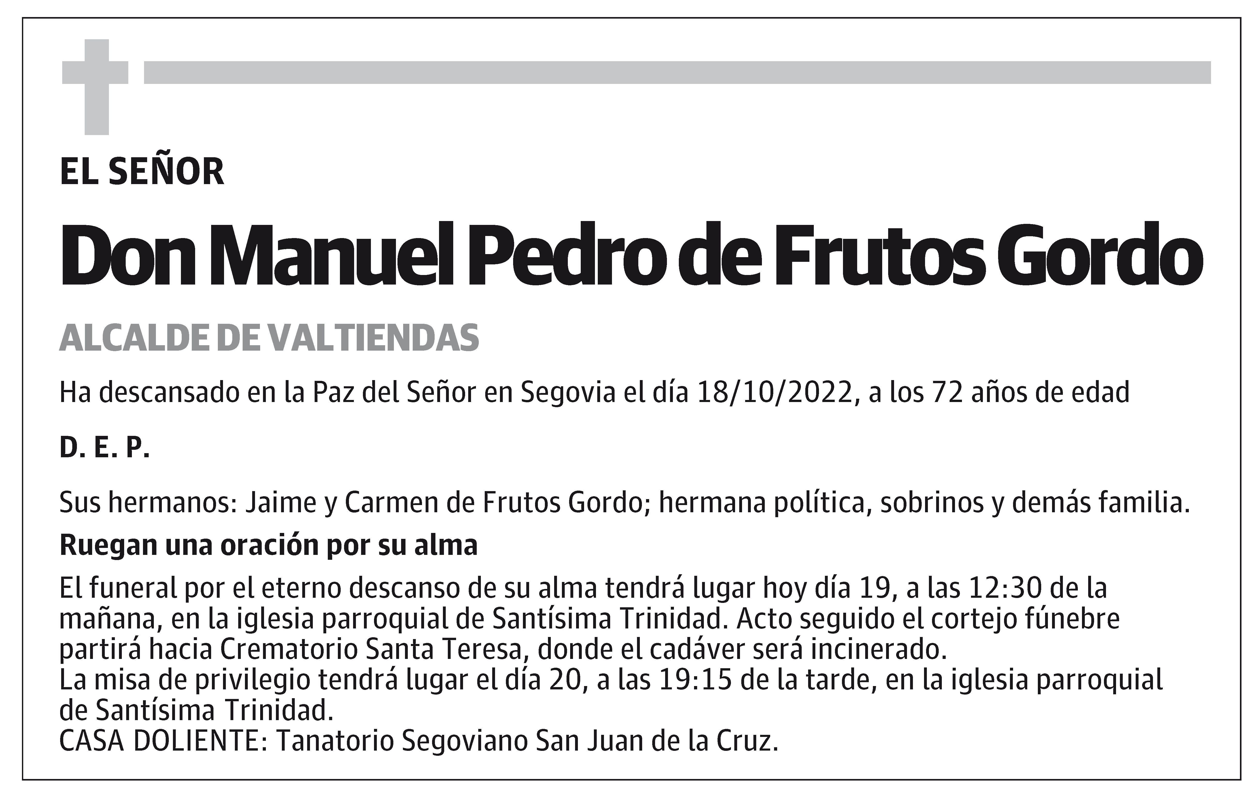 Manuel Pedro de Frutos Gordo
