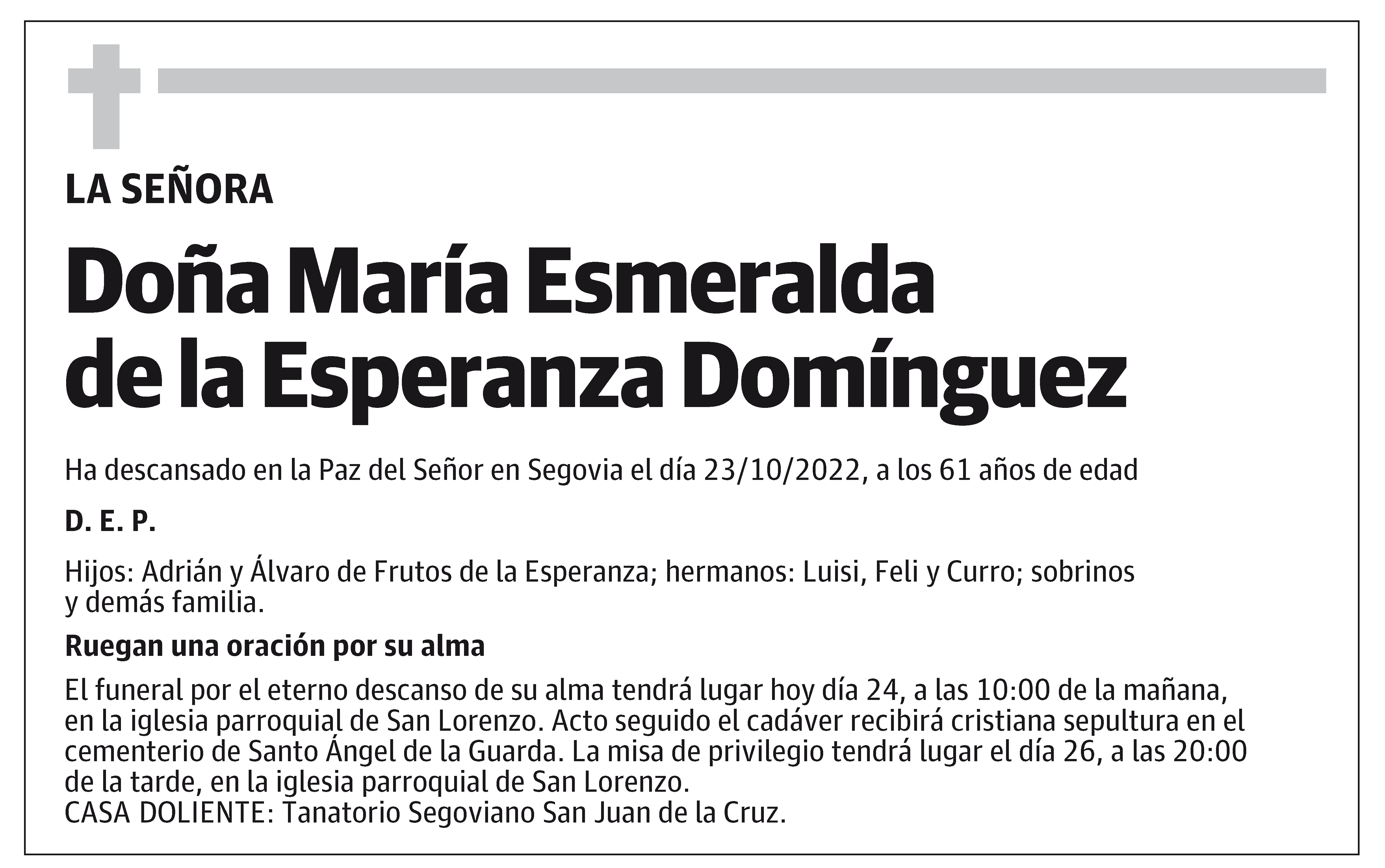 María Esmeralda de la Esperanza Domínguez