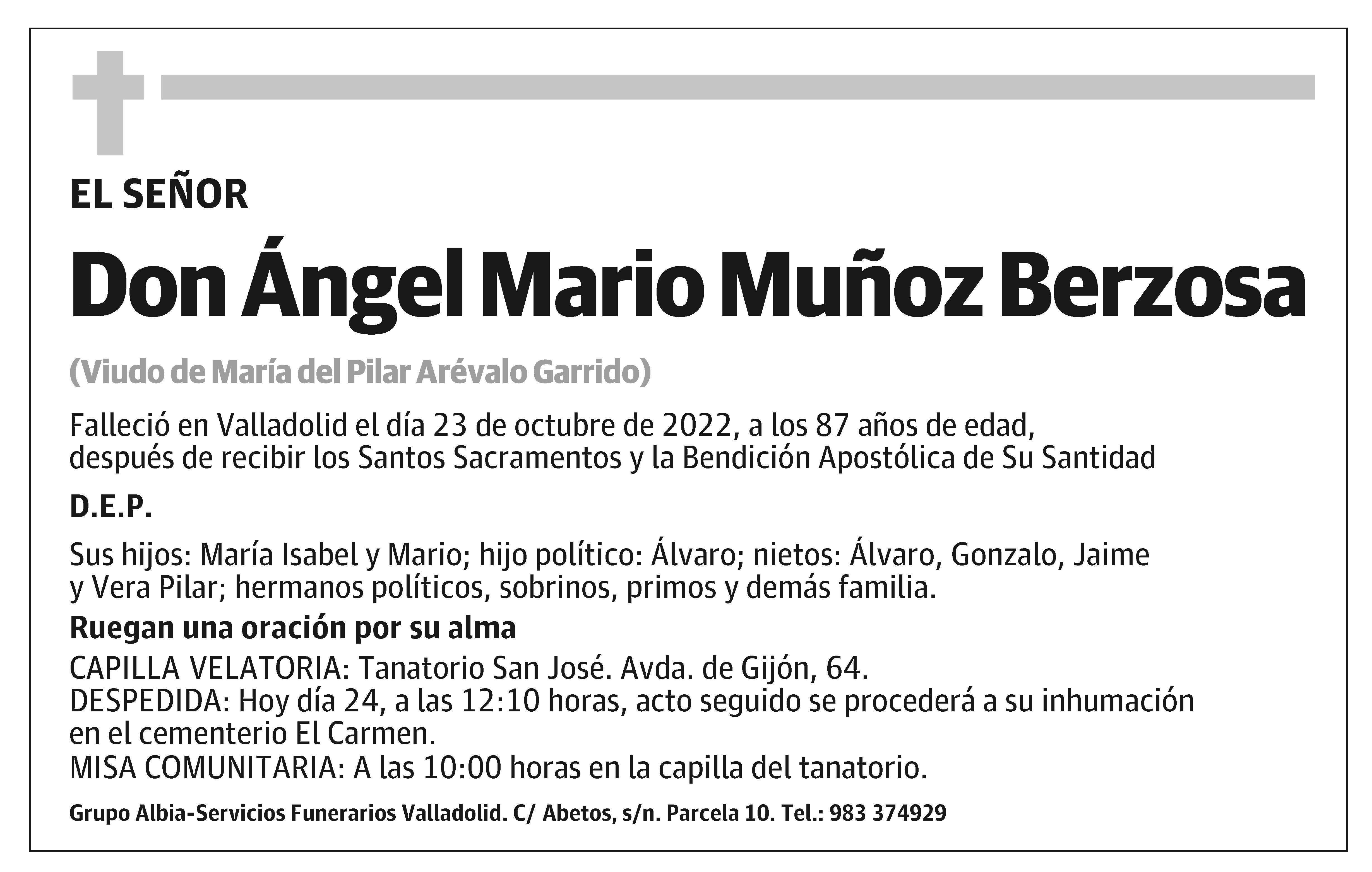 Ángel Mario Muñoz Berzosa