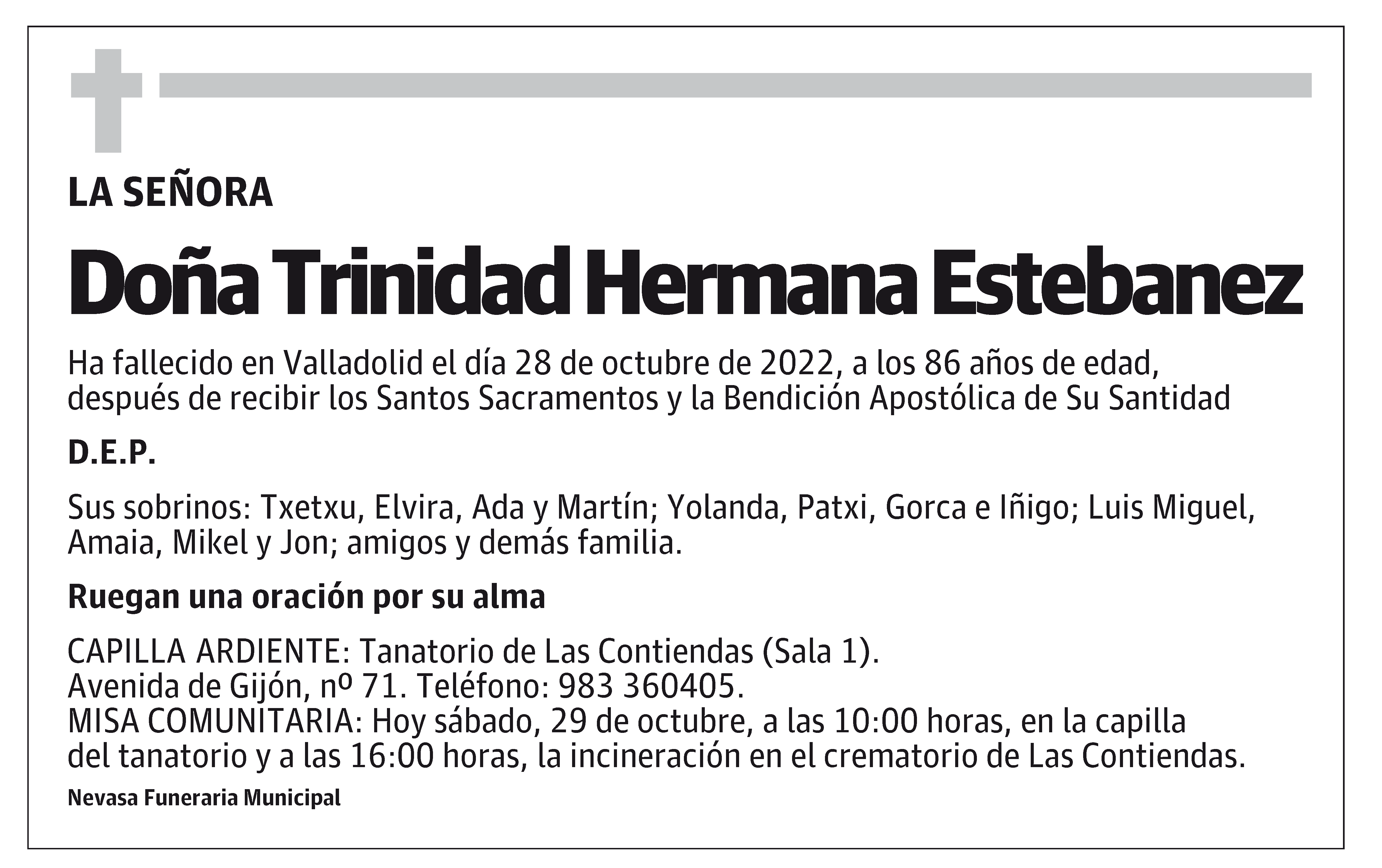 Trinidad Hermana Estebanez